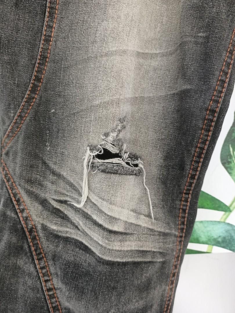 Bob Marley × Japanese Brand Japanese In Kokoma Distressed Jeans Marijuana Rasta Size US 33 - 3 Thumbnail