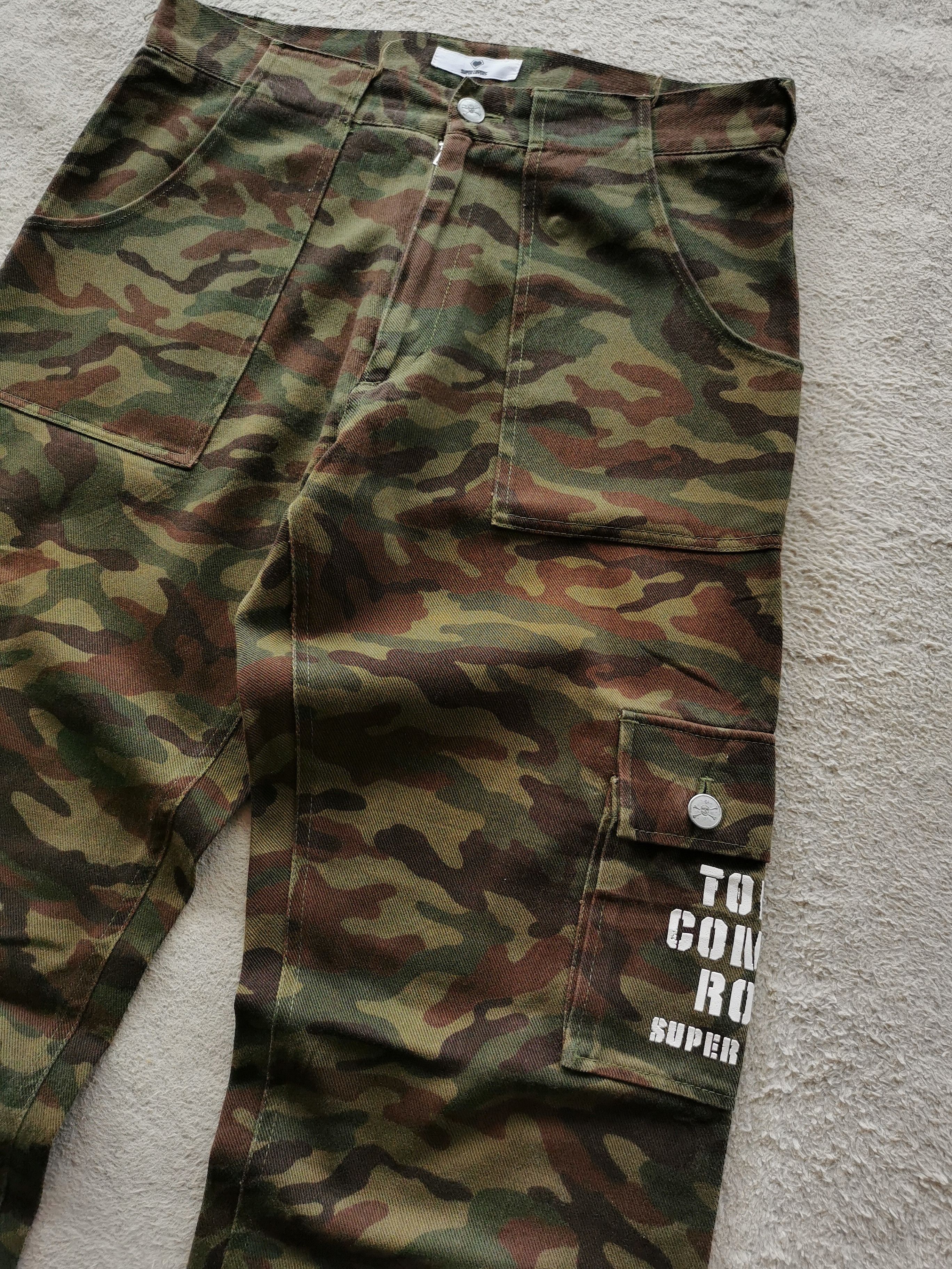 Super Lovers Superlovers Japan Tokyo Combat Rock Camo Cargo Pants Size US 30 / EU 46 - 4 Thumbnail