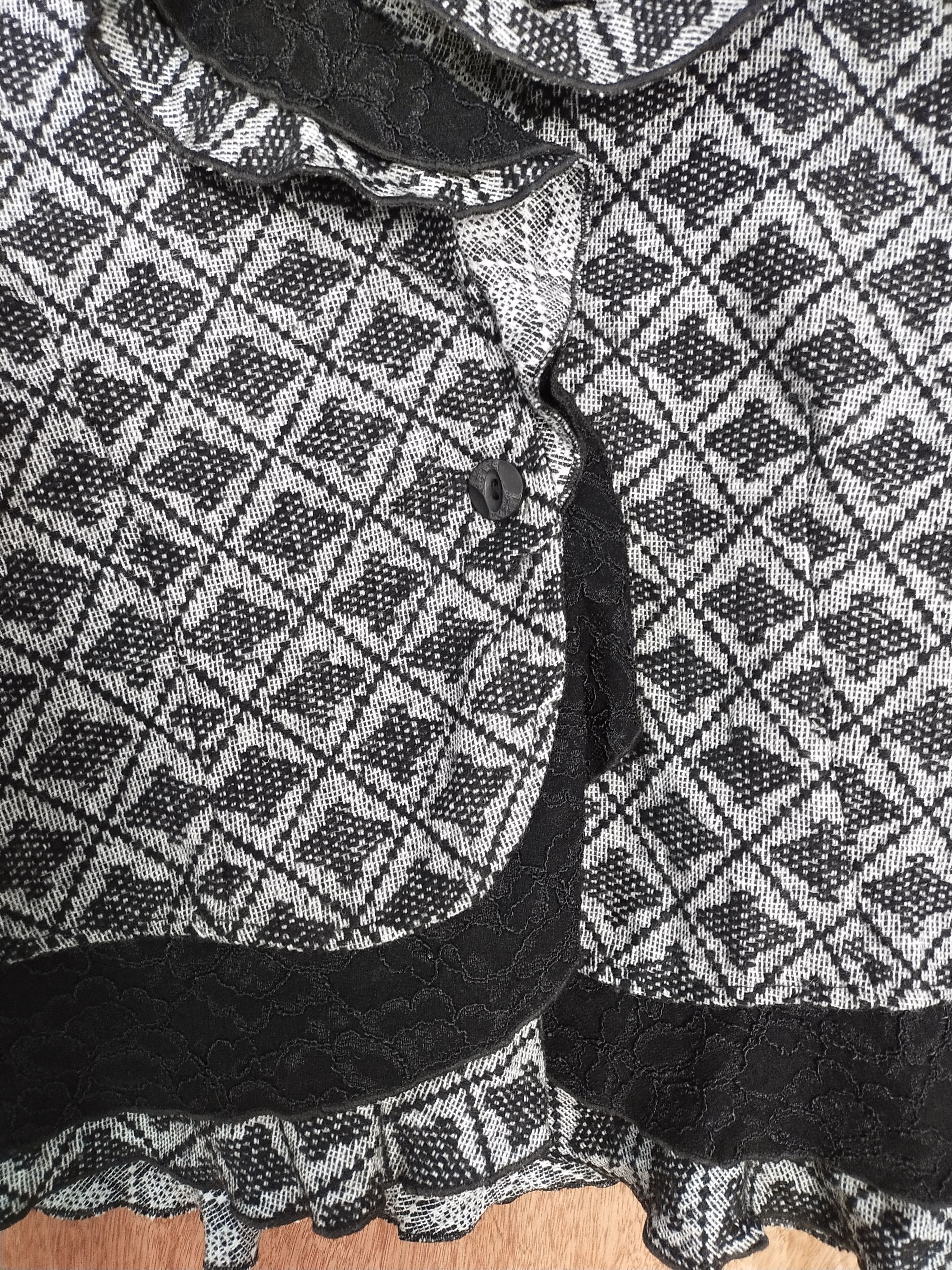 Homespun Knitwear × Japanese Brand Rupuau gray/black cardigan knitwear japan #S188 Size M / US 6-8 / IT 42-44 - 5 Thumbnail