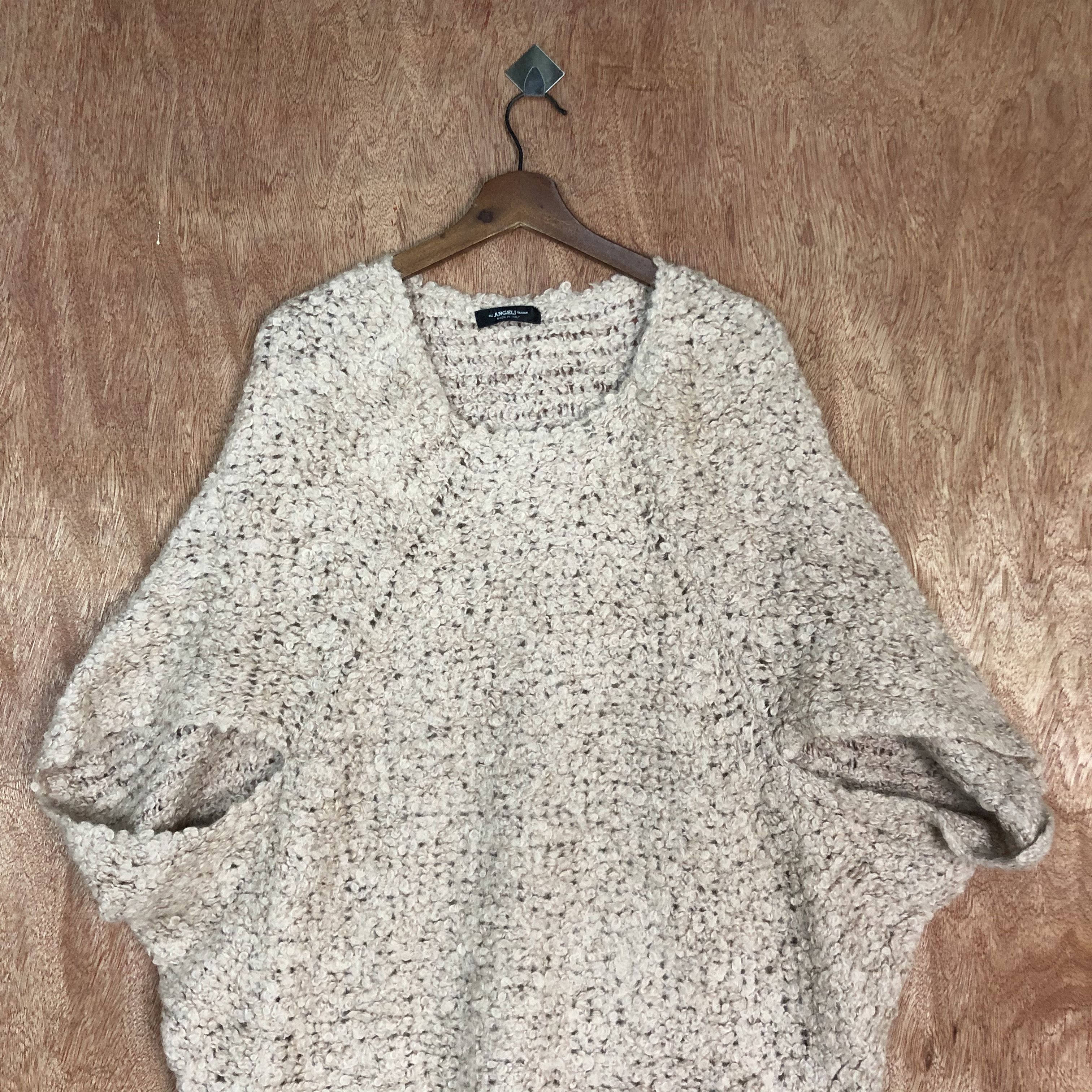 Homespun Knitwear DLL Gli Angeli Trigot italy mohair shaggy Knitwear #c546 Size L / US 10 / IT 46 - 2 Thumbnail