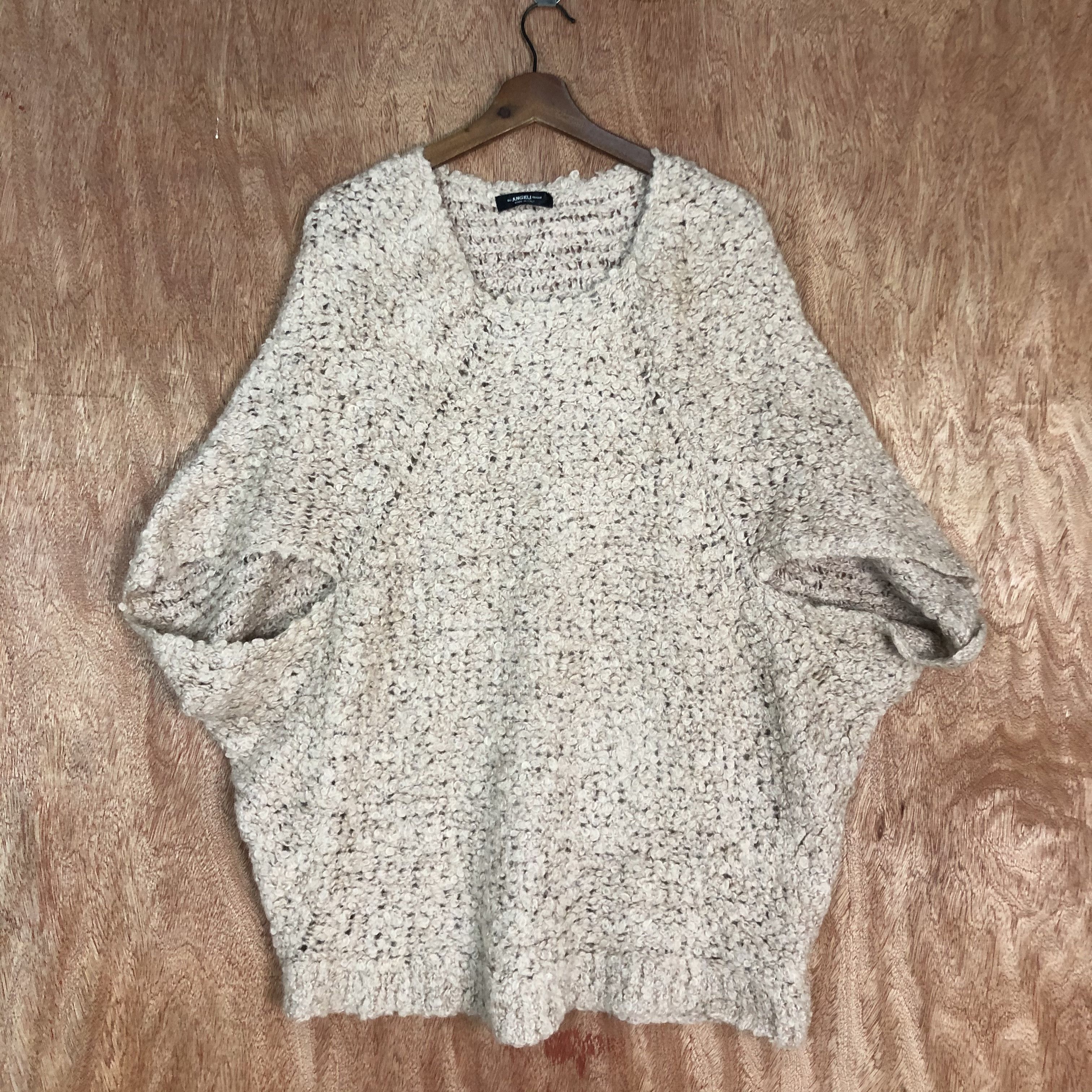 Homespun Knitwear DLL Gli Angeli Trigot italy mohair shaggy Knitwear #c546 Size L / US 10 / IT 46 - 3 Thumbnail