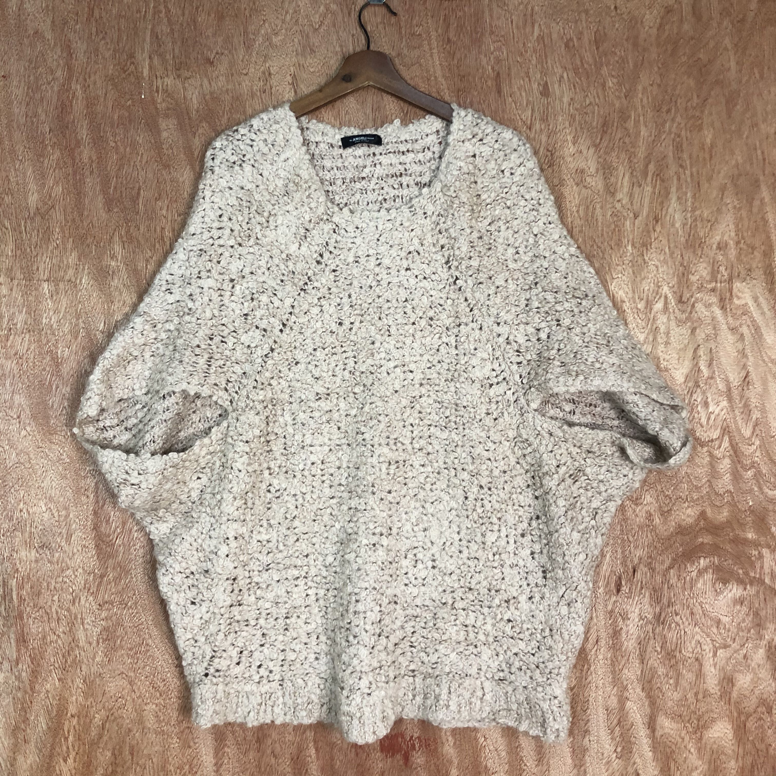 Homespun Knitwear DLL Gli Angeli Trigot italy mohair shaggy Knitwear #c546 Size L / US 10 / IT 46 - 1 Thumbnail