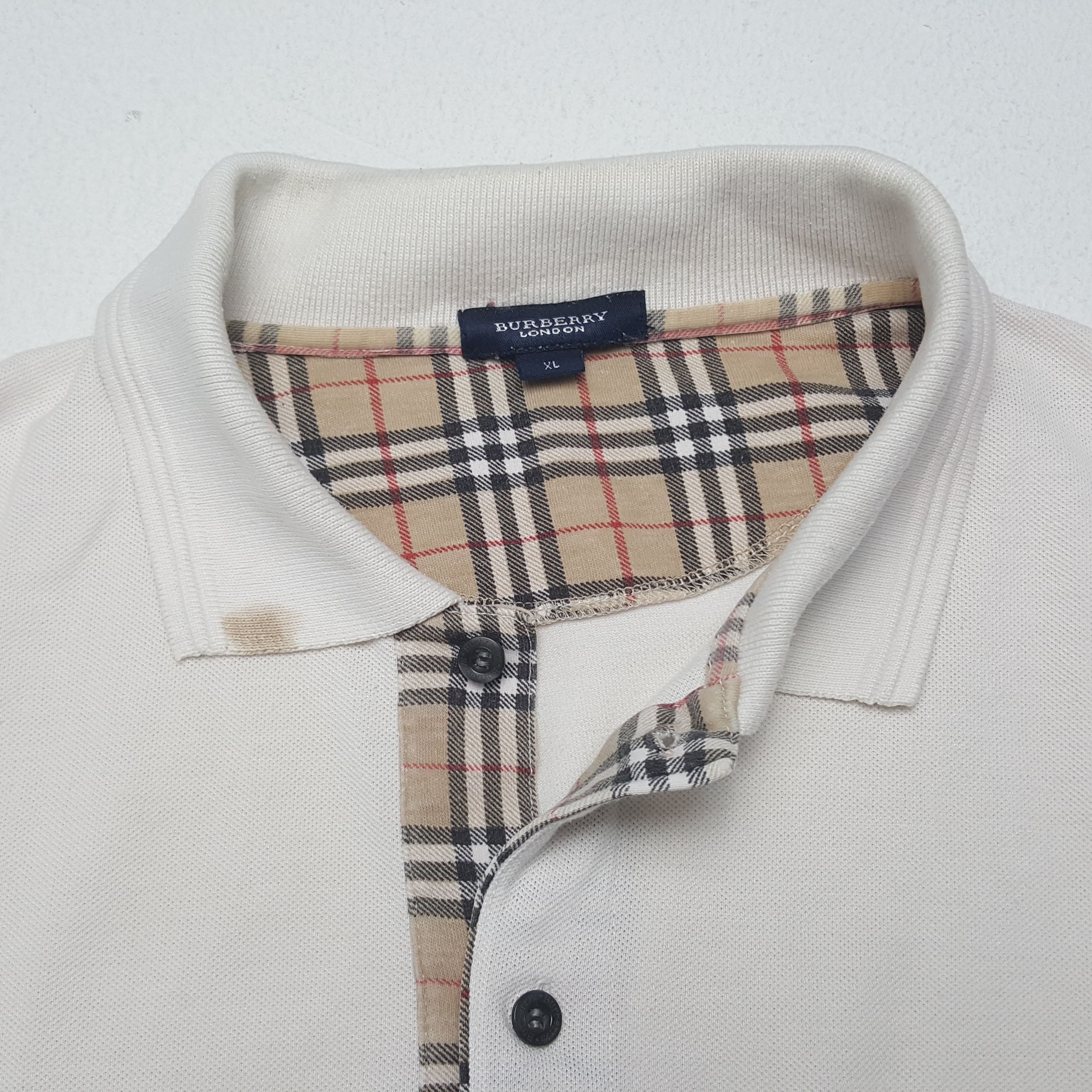 Vintage Burberry London Nova Check Long Sleeve Polos