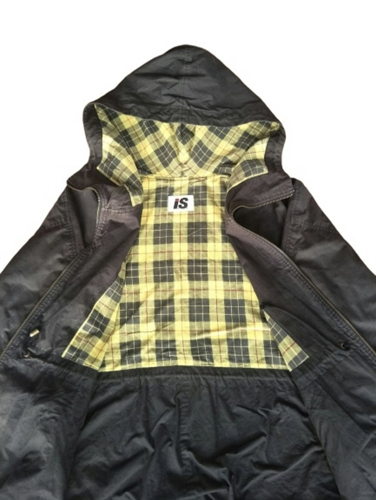 Issey Miyake × Tsumori Chisato × Vintage Vintage 80s Issey Miyake "IS" Black Hooded Jacket Size US M / EU 48-50 / 2 - 3 Thumbnail