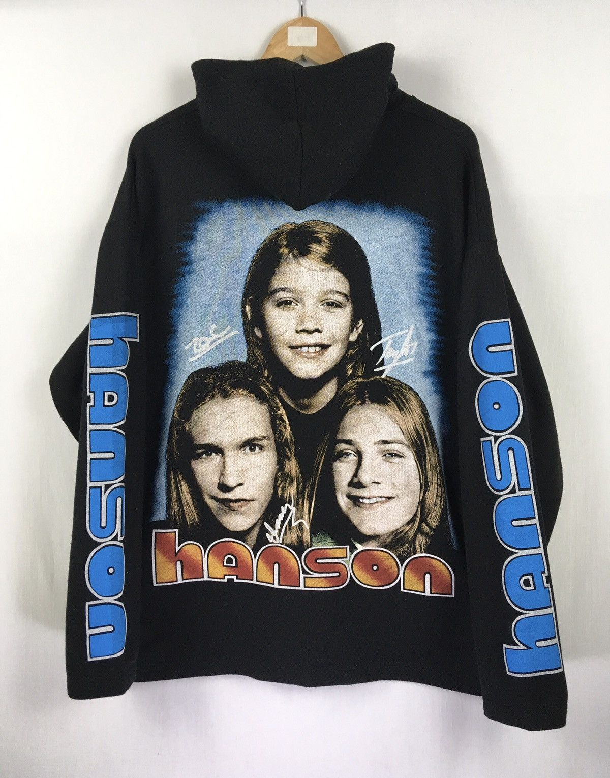 Band Tees Vintage 90s Hanson Big Back Print Rock Band Hoodie Size US XL / EU 56 / 4 - 1 Thumbnail