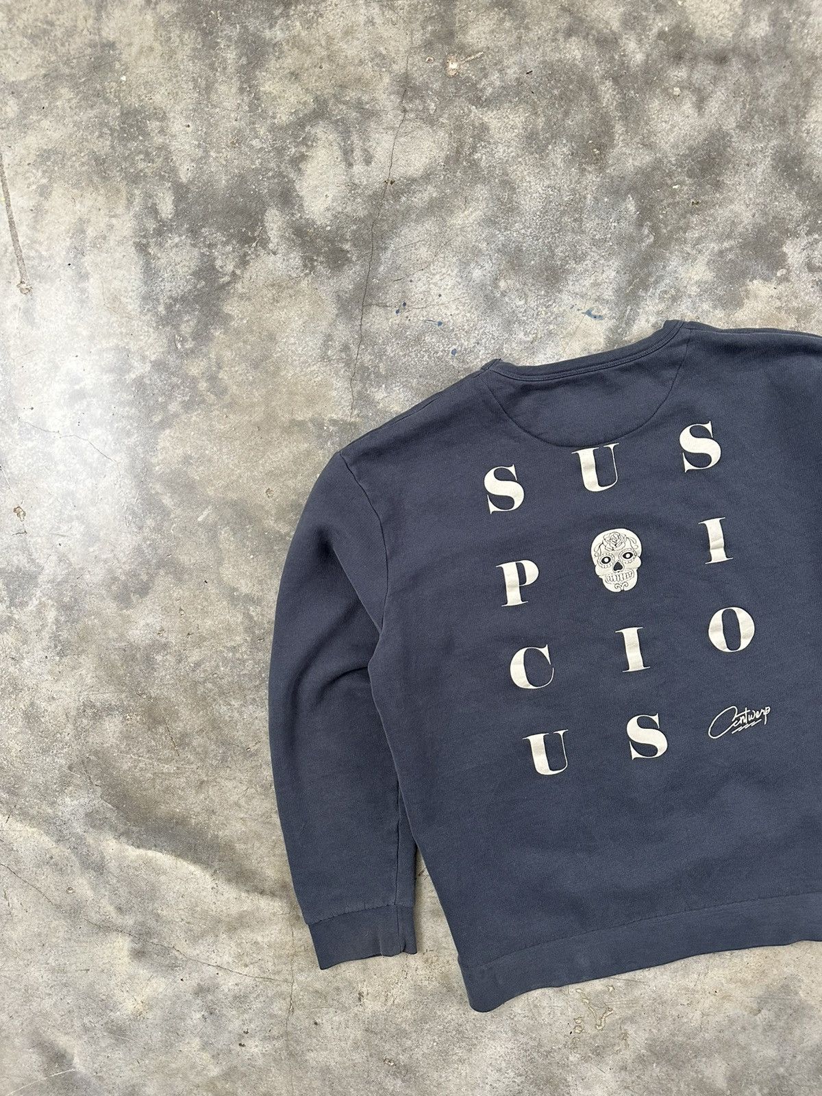 Suspicious Antwerp Suspicious Antwerp Skull Logo Crewneck Sweatshirt Sz. XL Size US XL / EU 56 / 4 - 2 Thumbnail