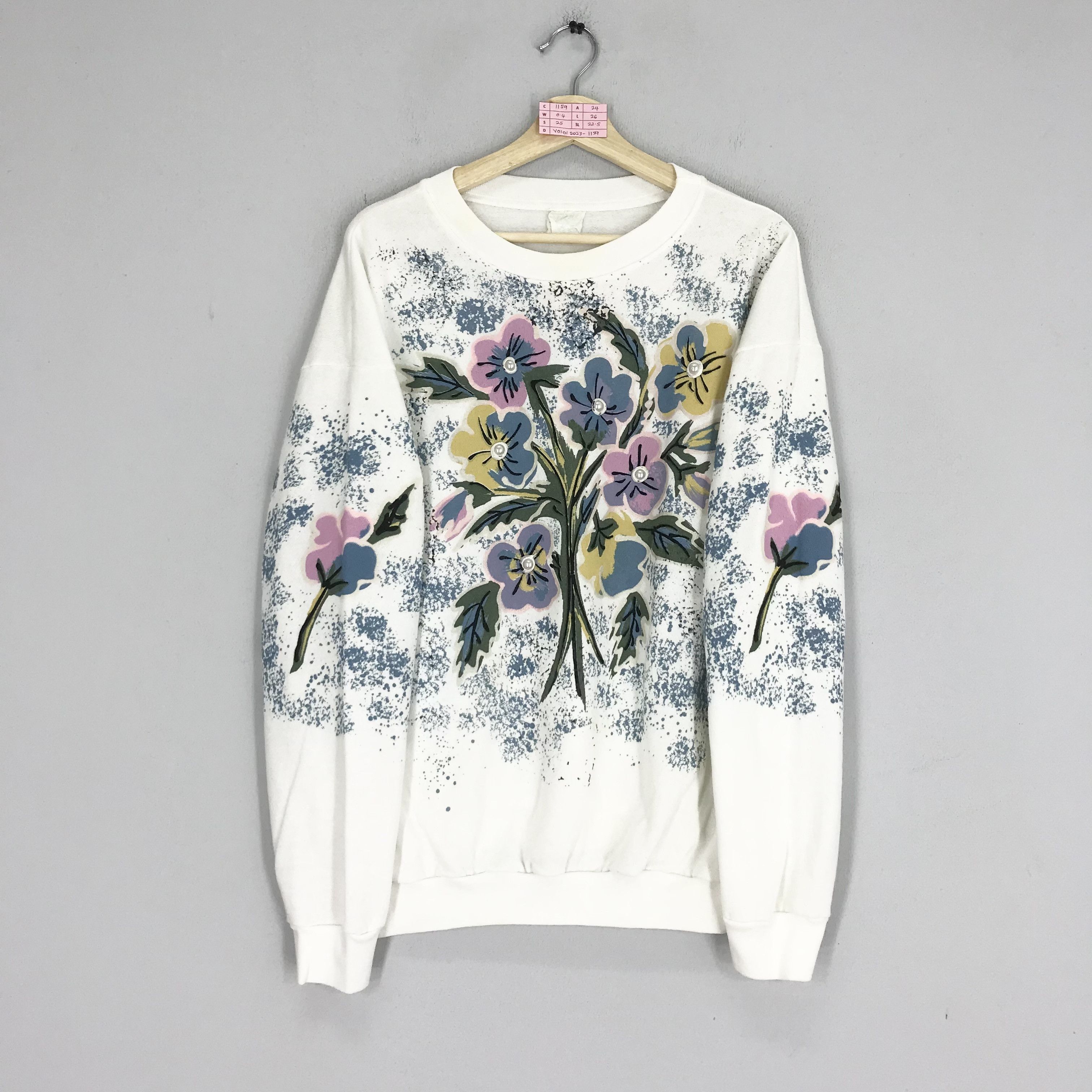 Arts & Science Vintage 90s Retro Graphic Floral Pop Art Flower Hippies Size US L / EU 52-54 / 3 - 1 Thumbnail