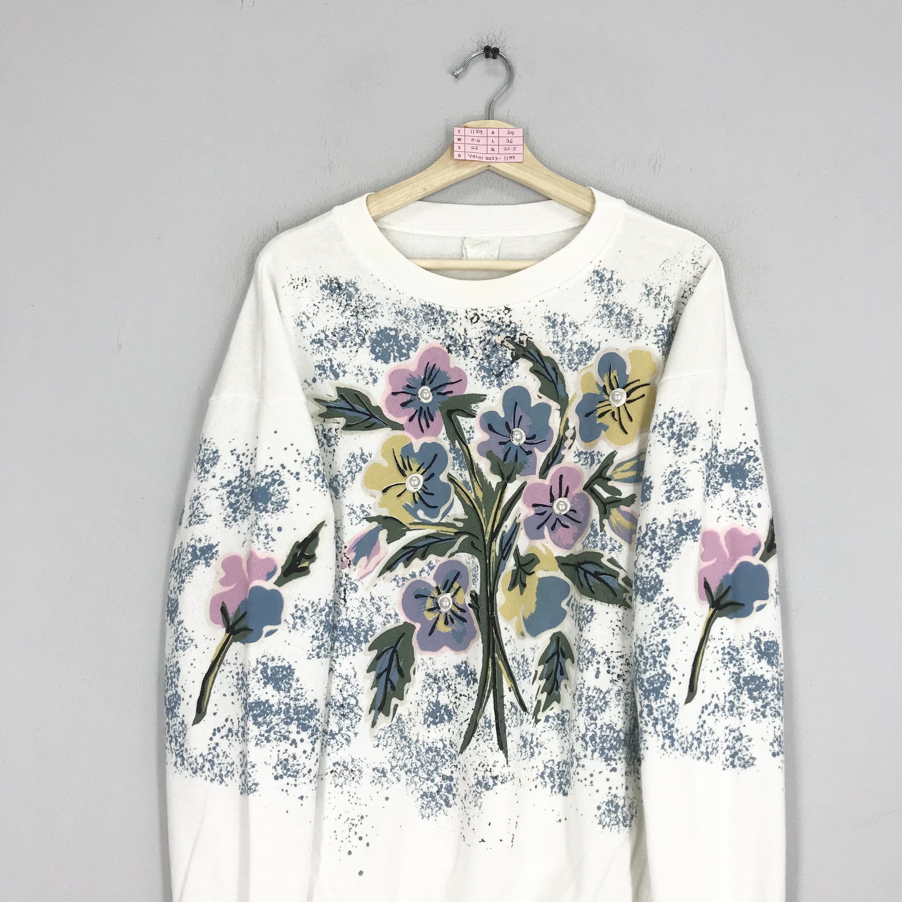 Arts & Science Vintage 90s Retro Graphic Floral Pop Art Flower Hippies Size US L / EU 52-54 / 3 - 3 Thumbnail