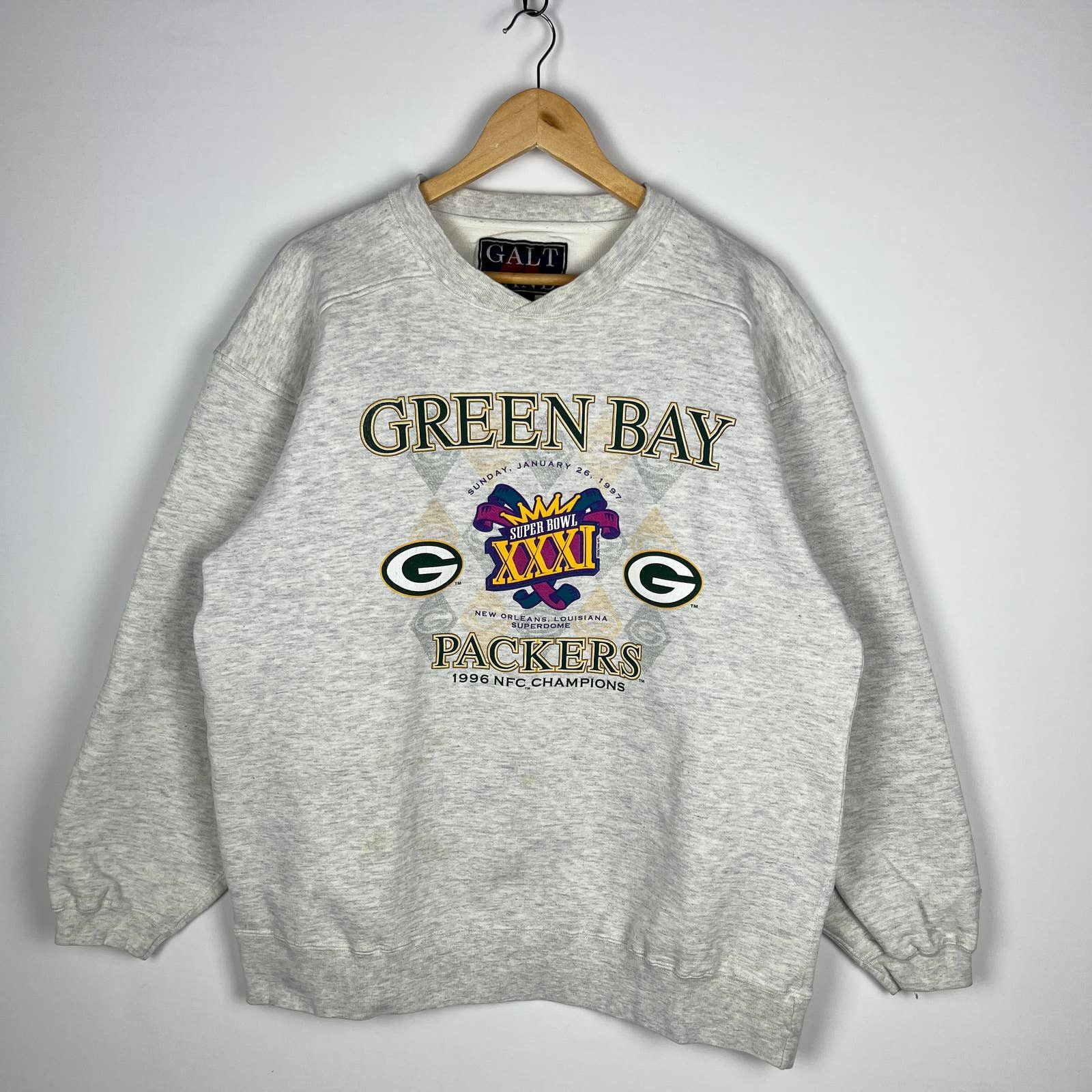 Vintage Champion Green Bay Packers Gray Tank Top Made In USA RARE Size  Large L