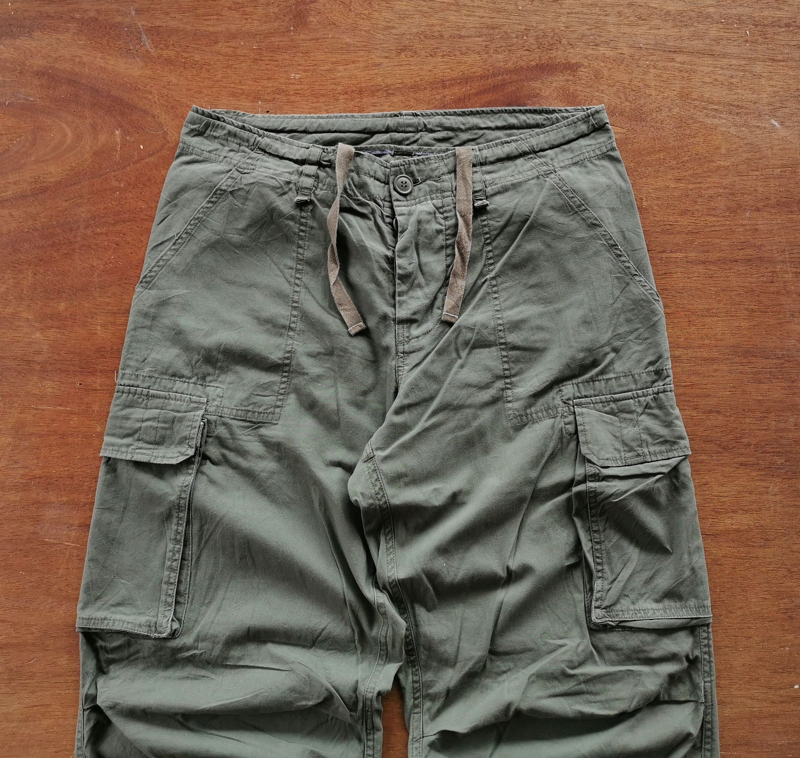 14th Addiction United Color Of Benetton Zipper Cargo Pants Size US 33 - 3 Thumbnail