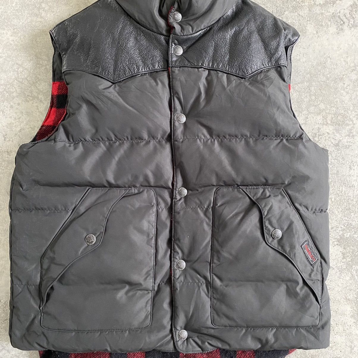 Polo Ralph Lauren VTG Polo Ralph Lauren Reversible Hybrid Leather Puffer Vests Size US L / EU 52-54 / 3 - 5 Thumbnail