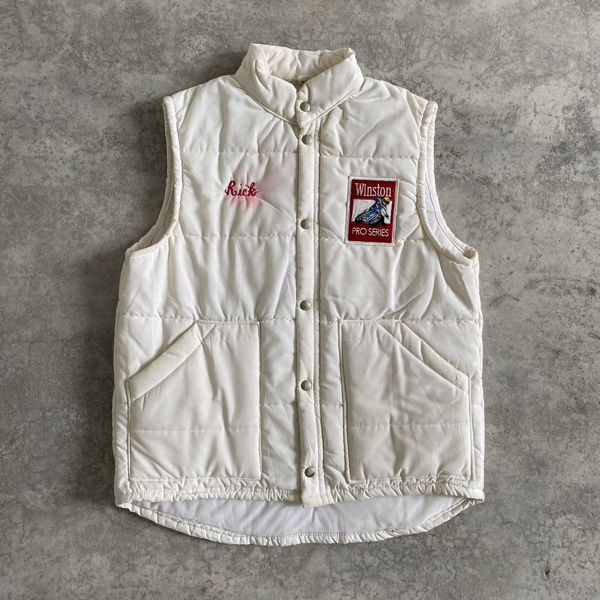 Marlboro Vintage 70’s Winston Pro Series Padded Dirty Vests Size US M / EU 48-50 / 2 - 1 Thumbnail