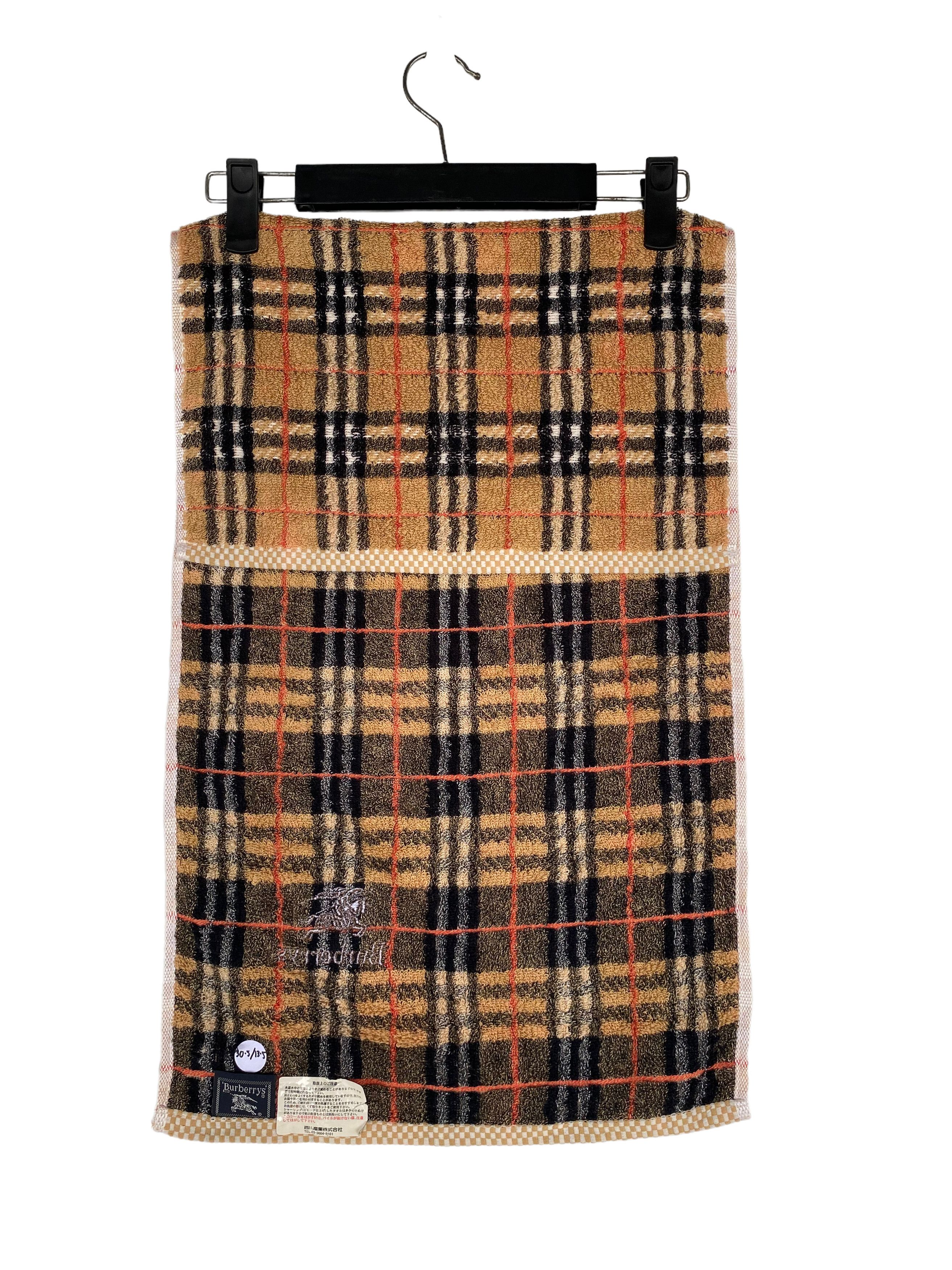 Burberry 💥VINTAGE BURBERRY London Nova Check hand / face Japan towel Size ONE SIZE - 2 Thumbnail