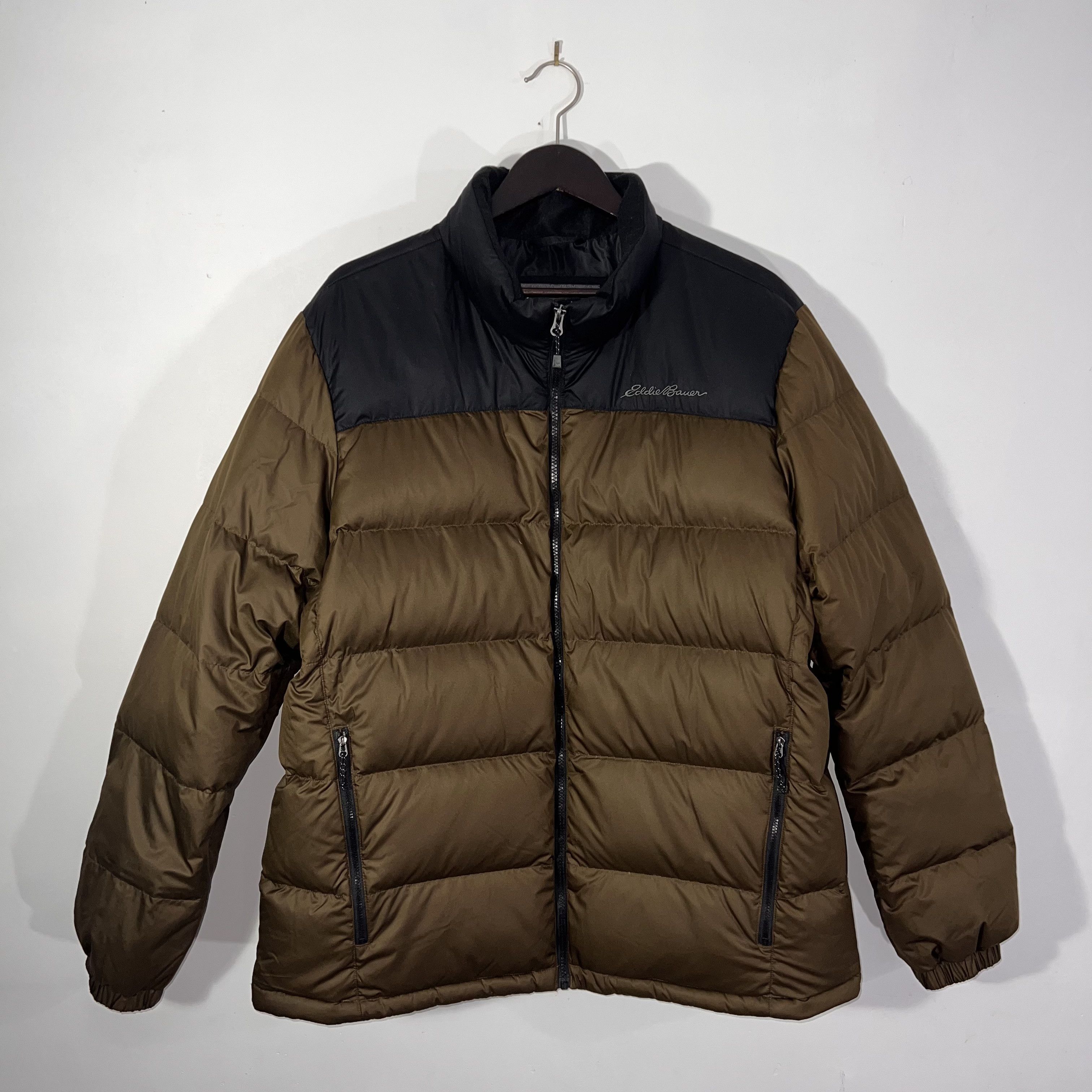 Eddie Bauer Eddie Bauer EB550 Down Puffer Jacket Two Tone Brown Black ...