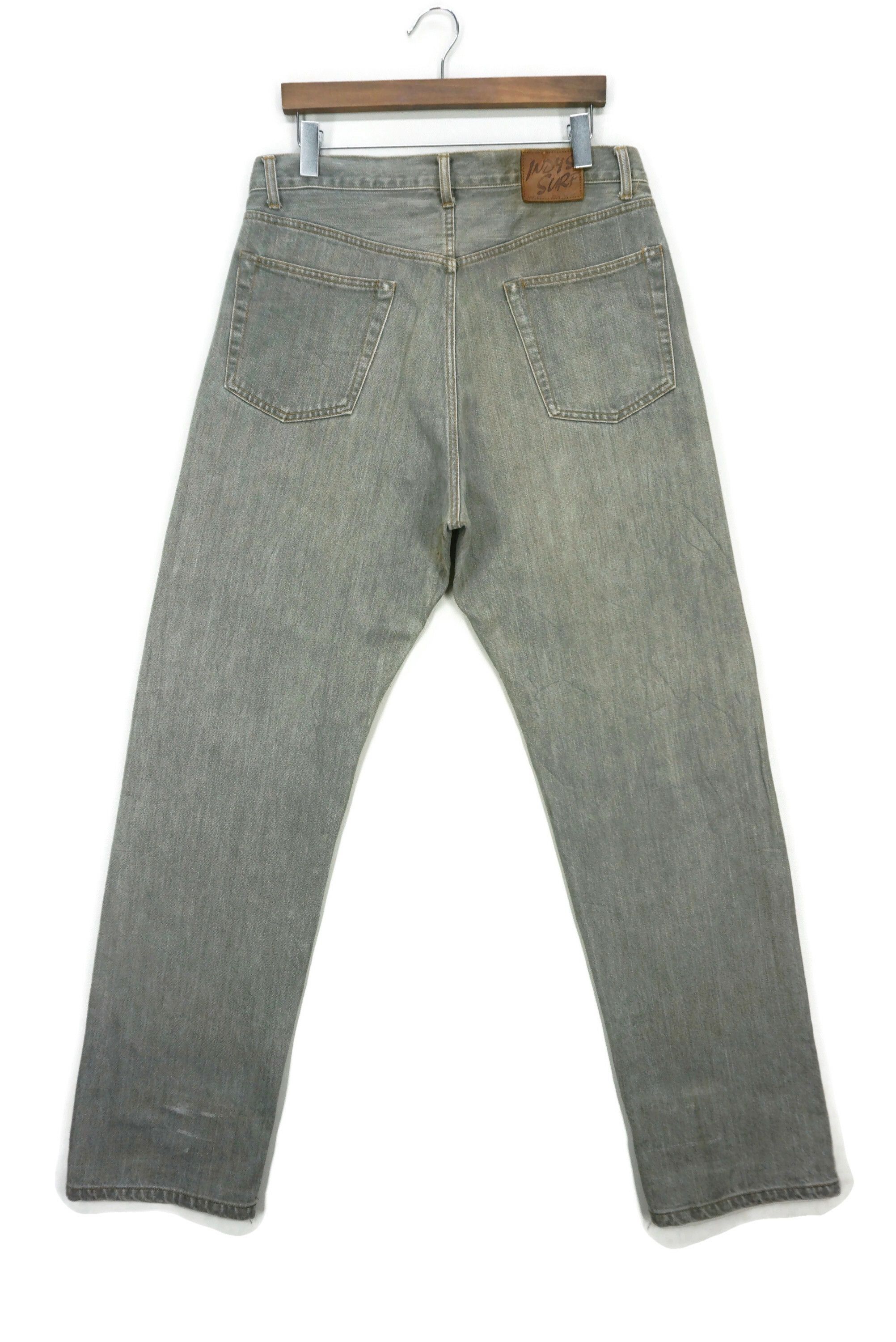 image of Rockers Indys Surf Lot 631 By Deux Nee Co Ltd Baggy Loose Jeans in Grey, Men's (Size 34)