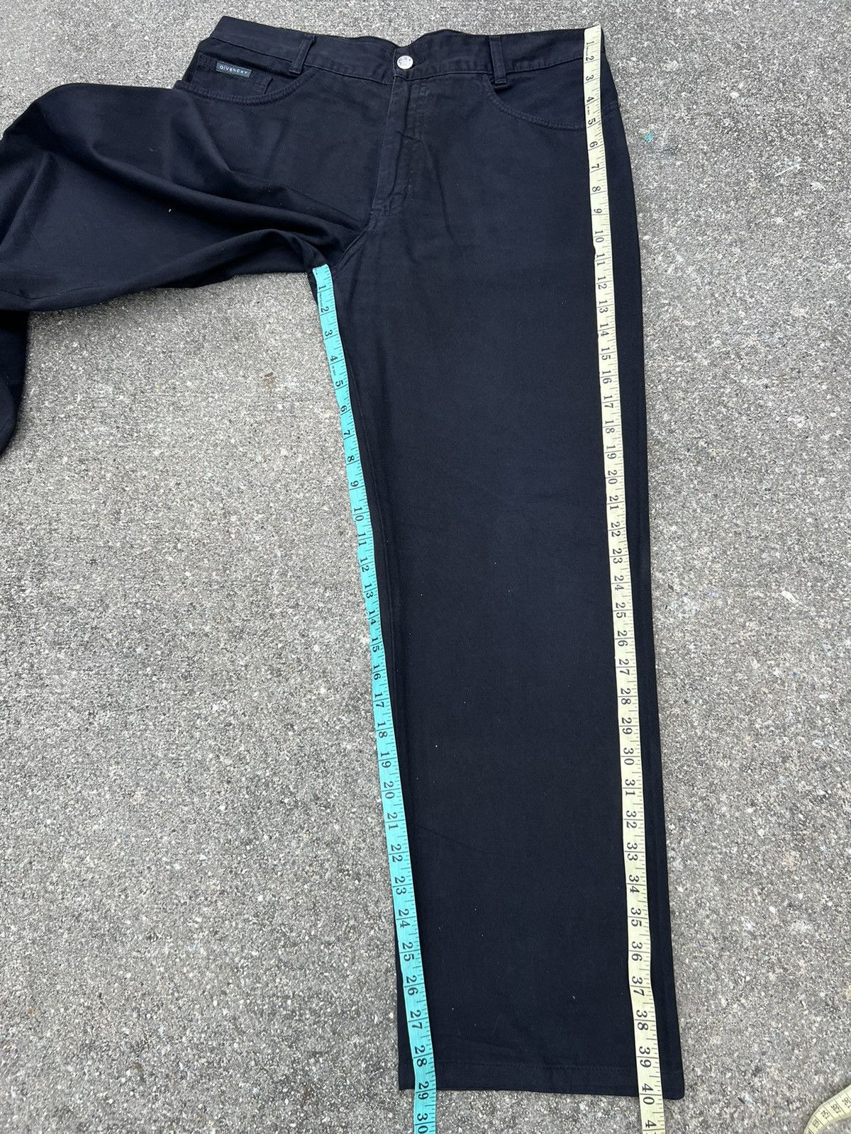 Givenchy Vintage 90s GIVENCHY Made in Italy Black Minimalist Jeans Size US 34 / EU 50 - 4 Thumbnail