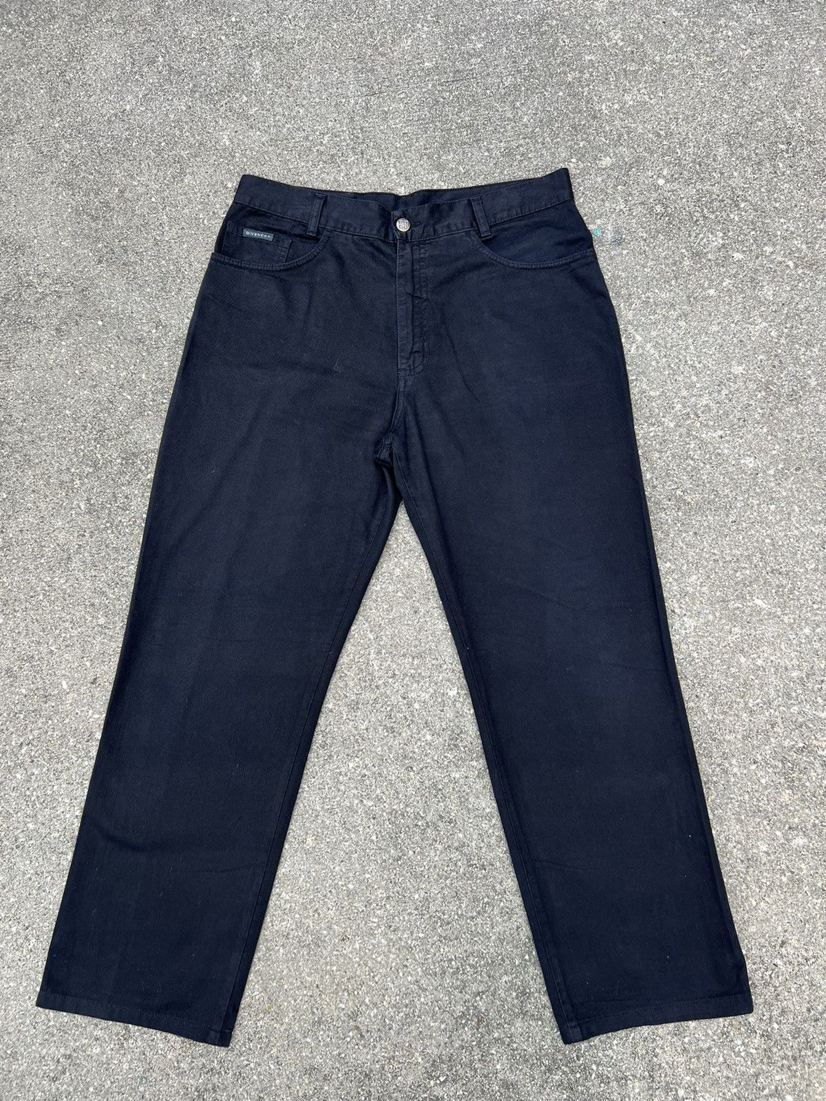 Givenchy Vintage 90s GIVENCHY Made in Italy Black Minimalist Jeans Size US 34 / EU 50 - 1 Thumbnail