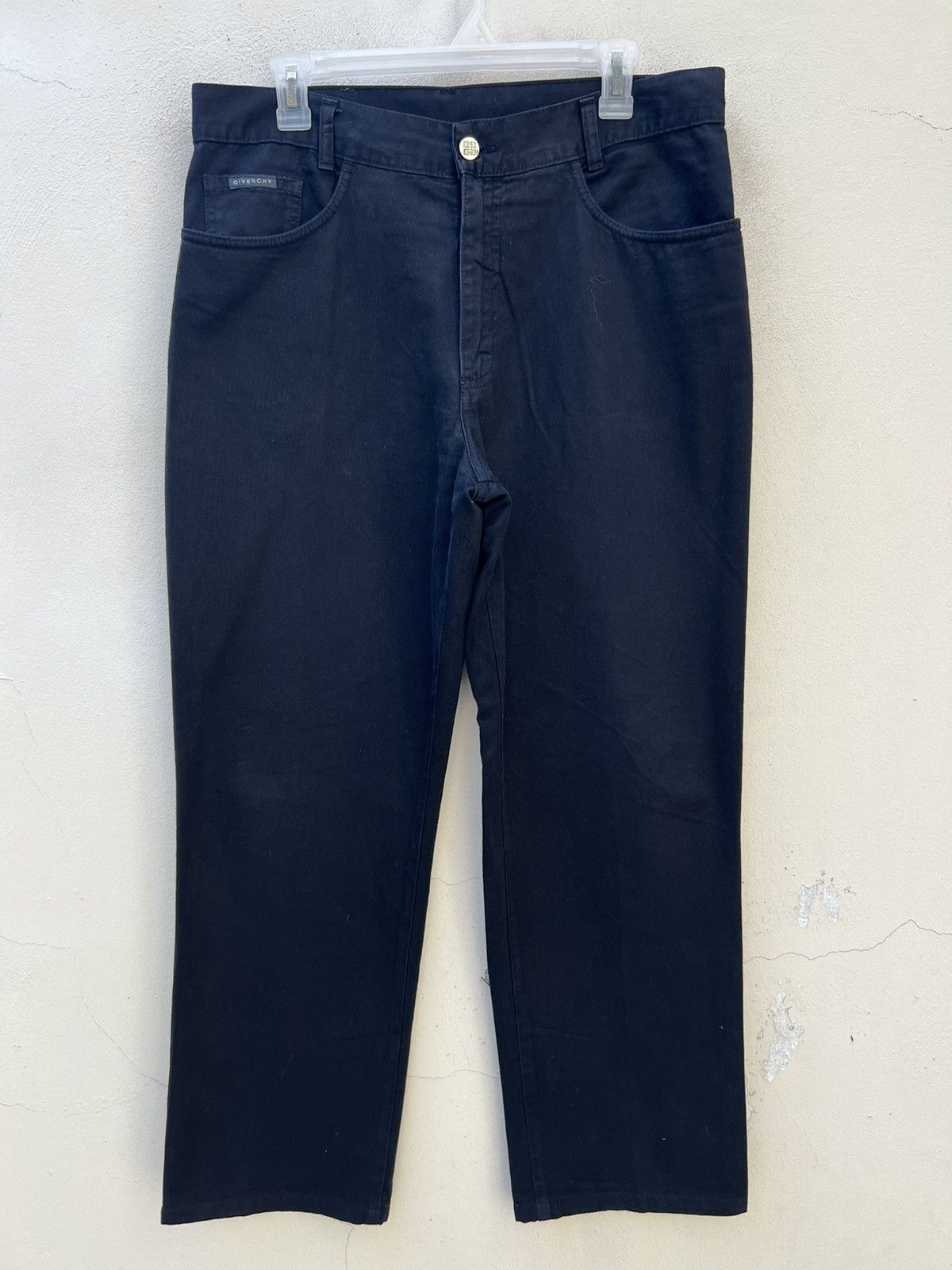 Givenchy Vintage 90s GIVENCHY Made in Italy Black Minimalist Jeans Size US 34 / EU 50 - 6 Thumbnail