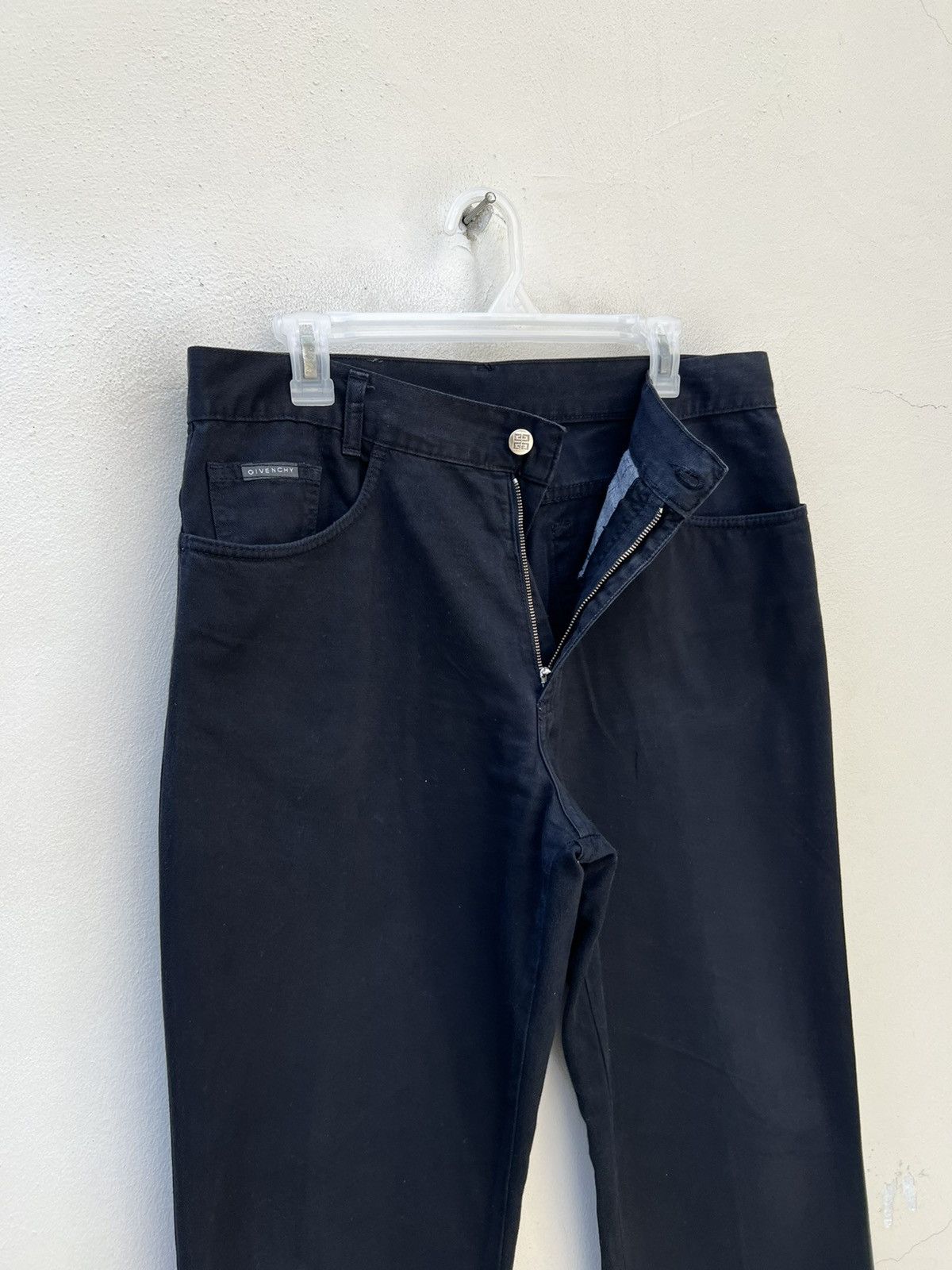 Givenchy Vintage 90s GIVENCHY Made in Italy Black Minimalist Jeans Size US 34 / EU 50 - 10 Thumbnail