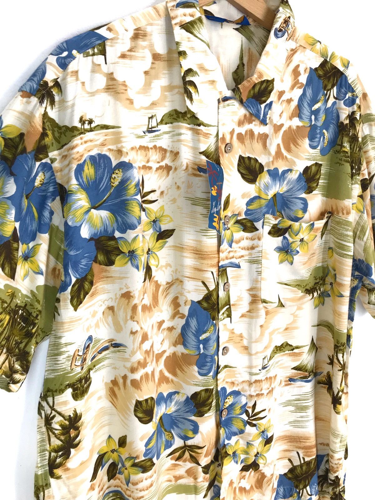 Sun Surf Japanese Hawaiian KEY LARGE Style 100% Rayon Shirt Aloha Size US L / EU 52-54 / 3 - 2 Thumbnail