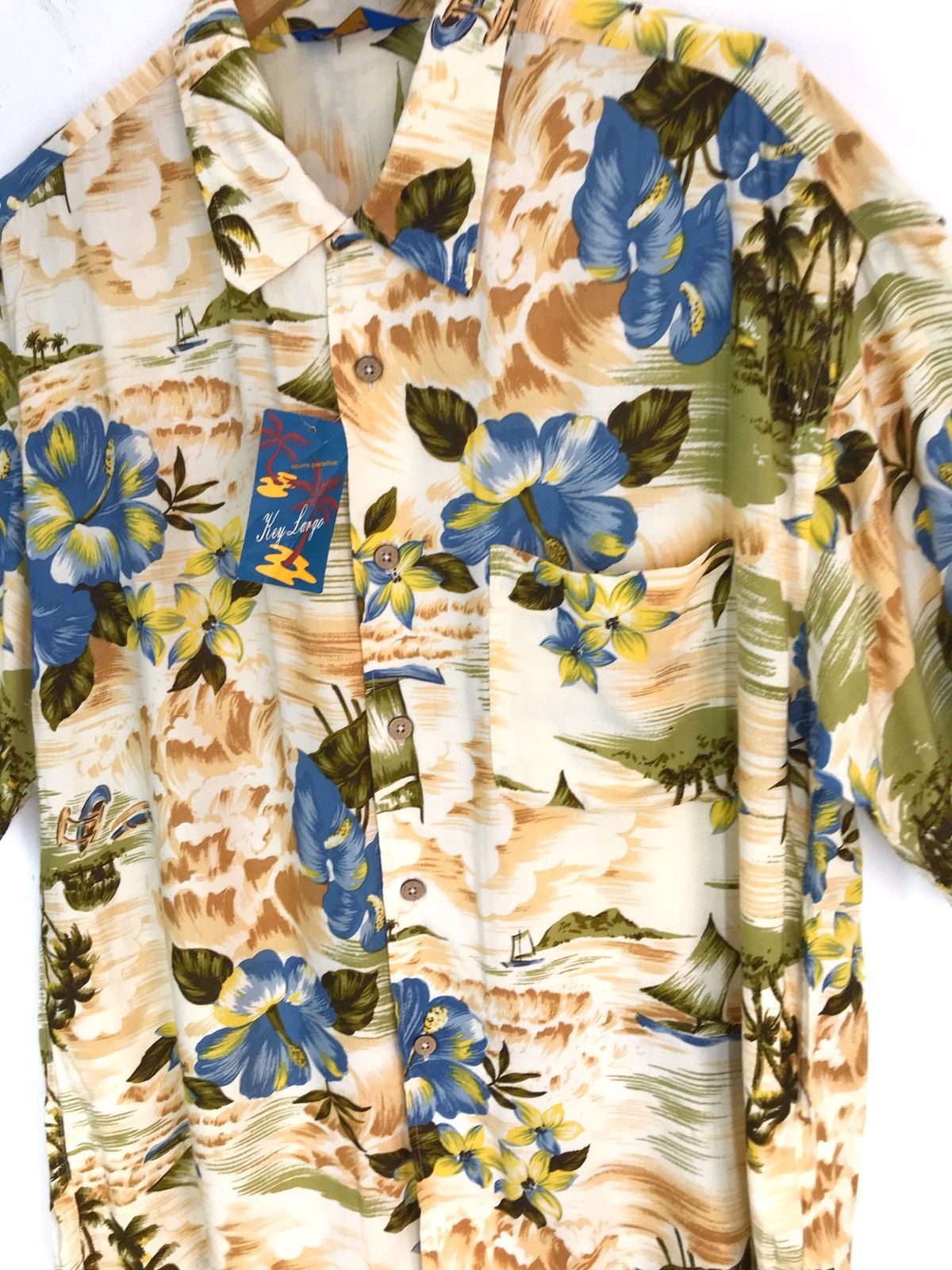 Sun Surf Japanese Hawaiian KEY LARGE Style 100% Rayon Shirt Aloha Size US L / EU 52-54 / 3 - 3 Thumbnail