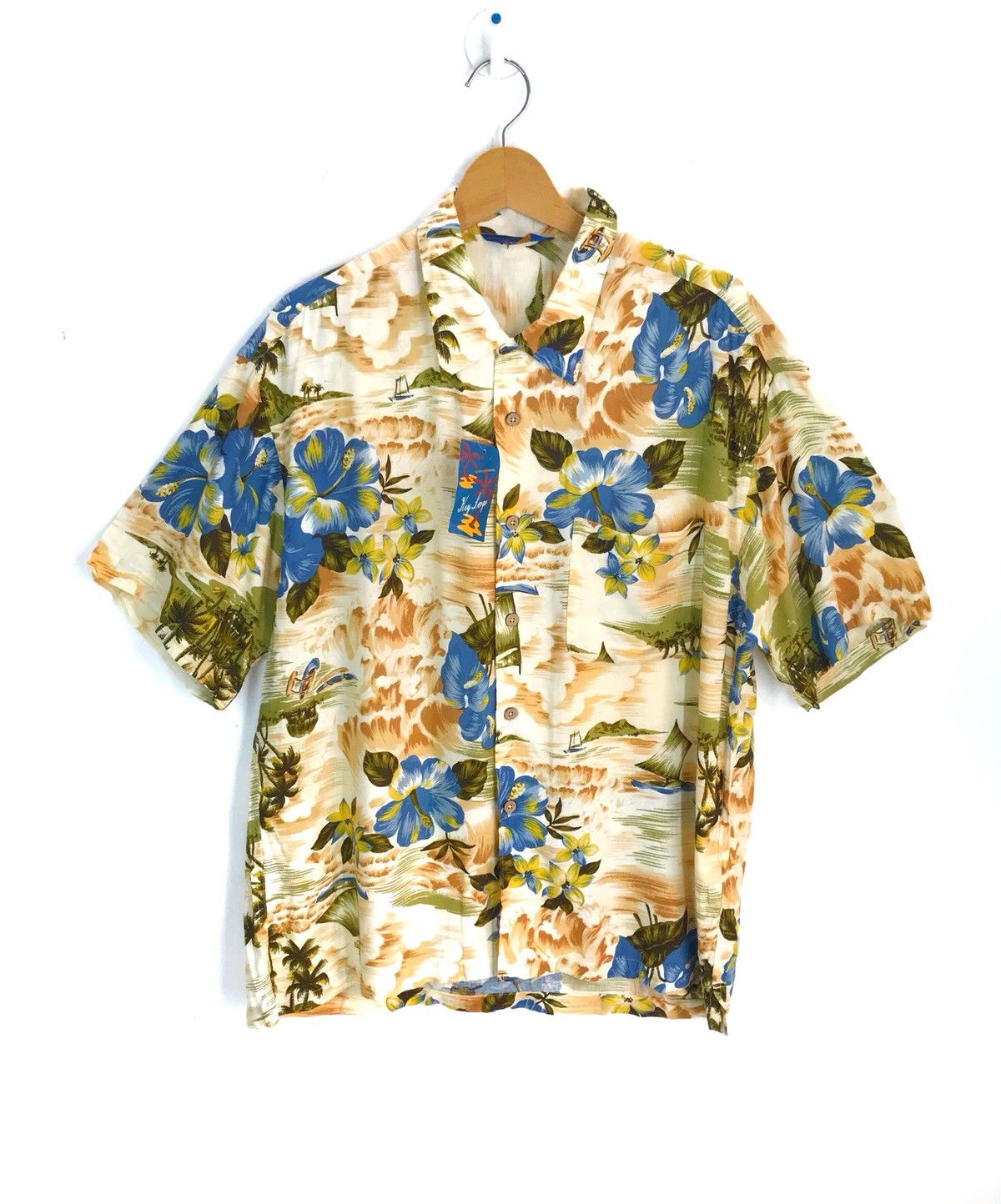 Sun Surf Japanese Hawaiian KEY LARGE Style 100% Rayon Shirt Aloha Size US L / EU 52-54 / 3 - 1 Thumbnail