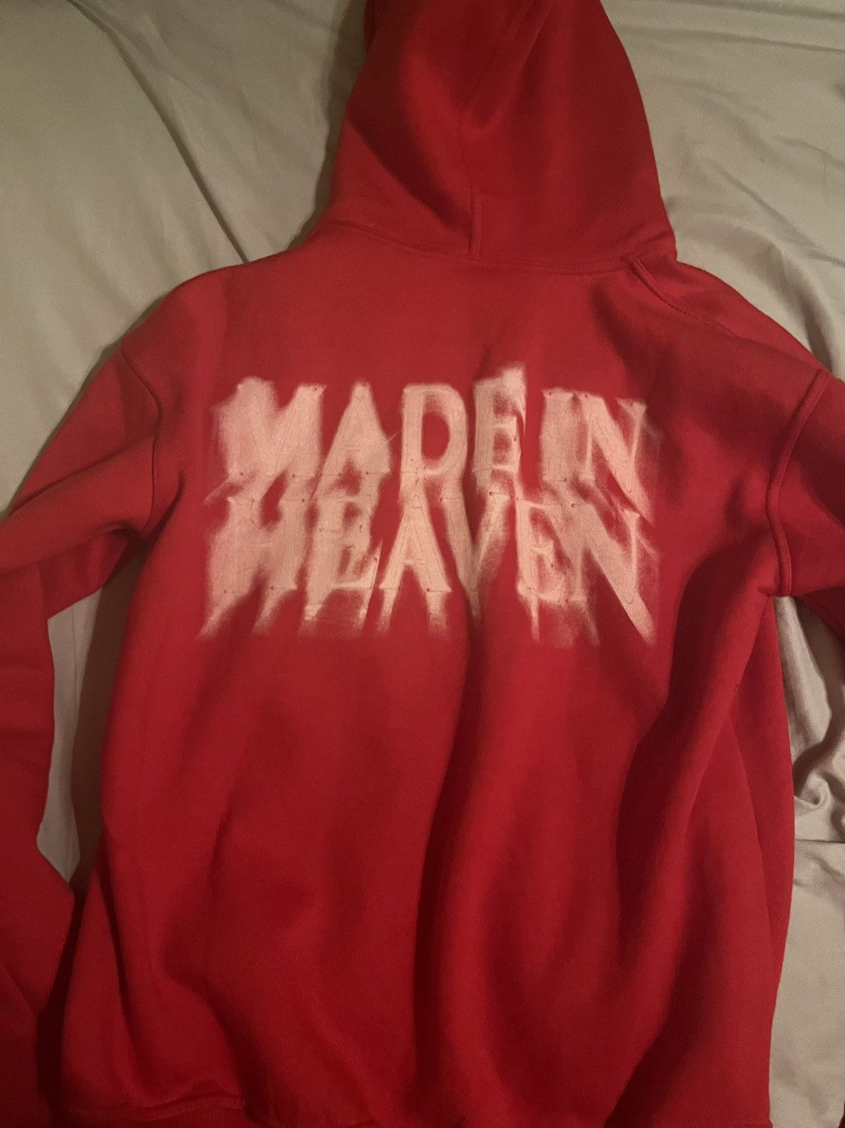 Nonidenticall hoodie Handpainted hot Sent from Heaven Angel Full Face Zip Y2K M