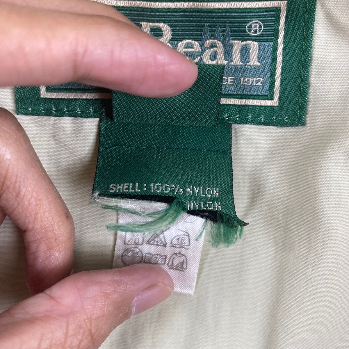 L.L. Bean LL BEAN USA Core Canvas Beige Bomber Jacket Size L / US 10 / IT 46 - 3 Thumbnail