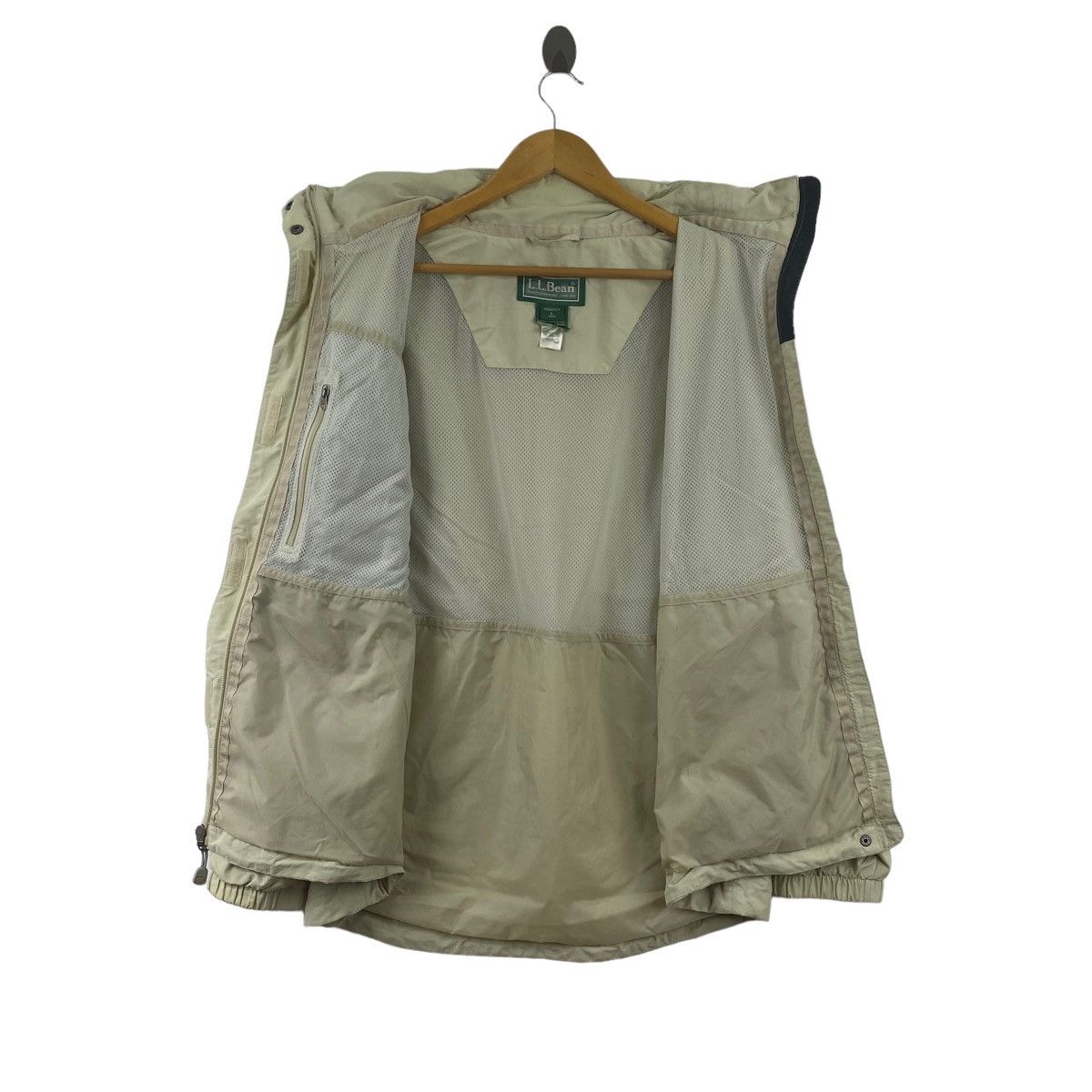 L.L. Bean LL BEAN USA Core Canvas Beige Bomber Jacket Size L / US 10 / IT 46 - 7 Thumbnail