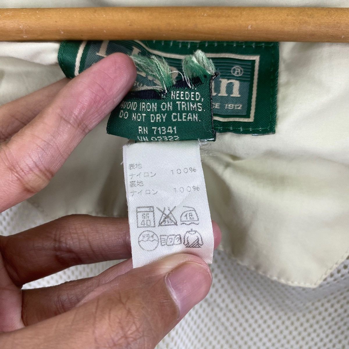 L.L. Bean LL BEAN USA Core Canvas Beige Bomber Jacket Size L / US 10 / IT 46 - 4 Thumbnail