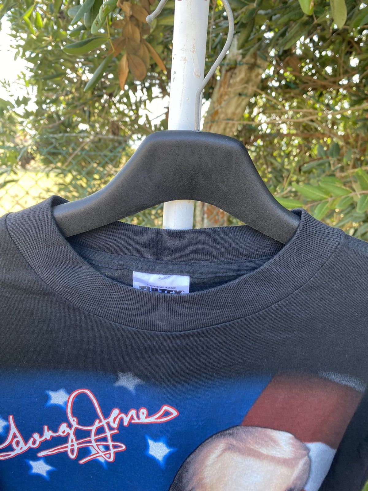 Band Tees × Tultex × Vintage Vintage George Jones Wild Irish Rose Tour Tee Size US L / EU 52-54 / 3 - 3 Thumbnail