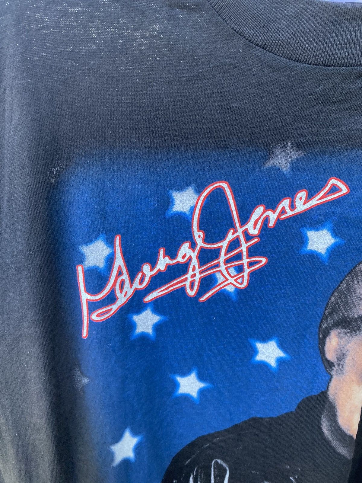 Band Tees × Tultex × Vintage Vintage George Jones Wild Irish Rose Tour Tee Size US L / EU 52-54 / 3 - 6 Thumbnail