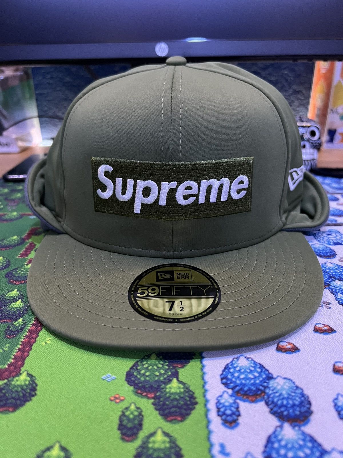 Supreme Supreme New Era Windstopper Hat - Olive Size 7 1/2 | Grailed