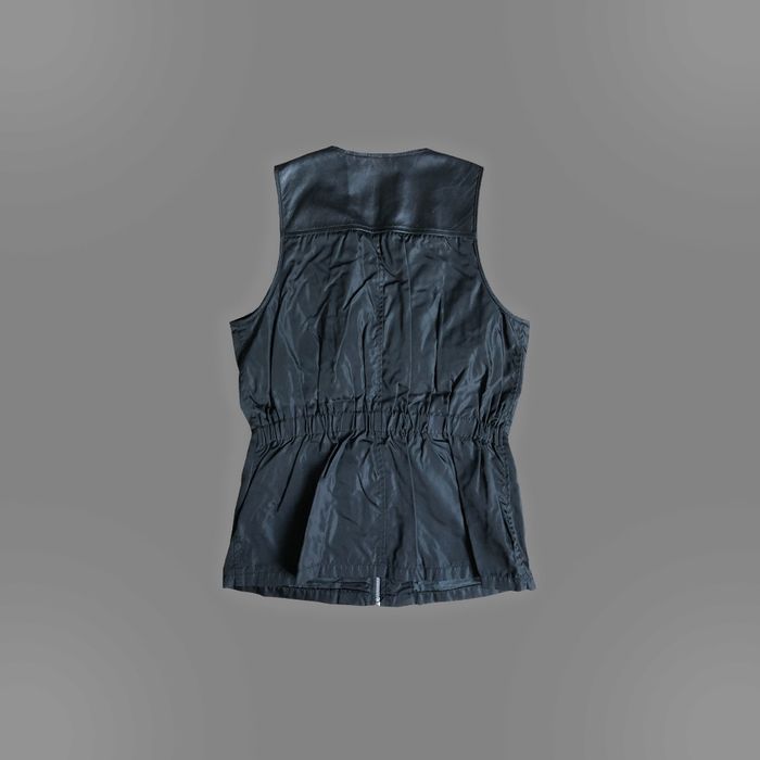Prada Leather Yoke Quilted Lining Riri Zipper Vest Grailed