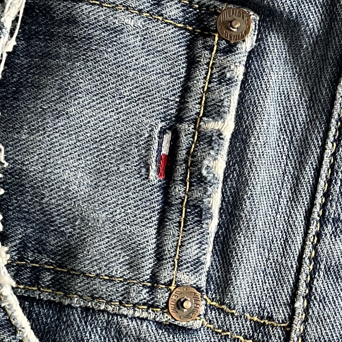 Tommy Hilfiger × Vintage Vintage Tommy Hilfiger Flare Heritage Manhattan Distressed Size US 36 / EU 52 - 16 Thumbnail