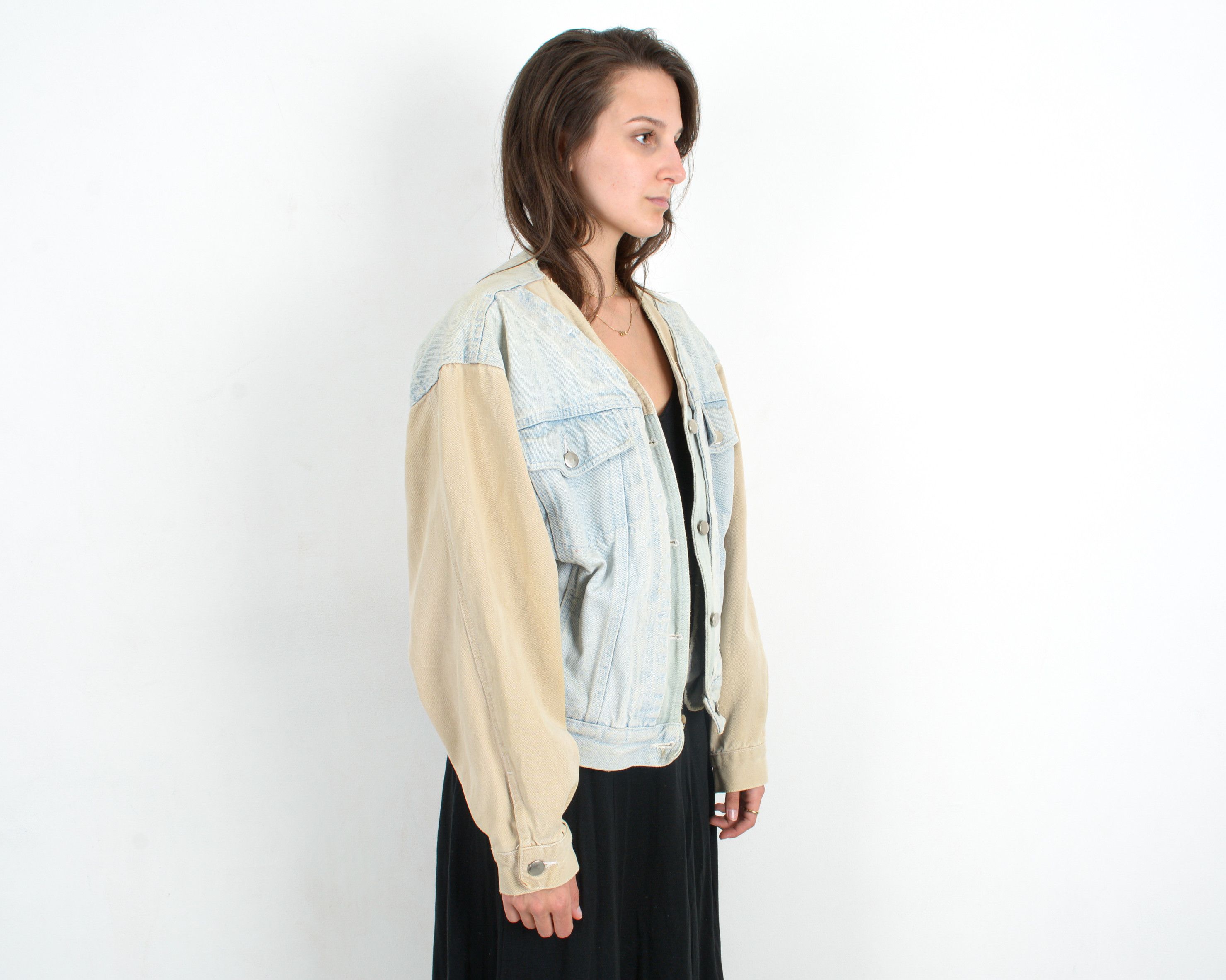 Other × Vintage CHEER 90's Denim Jean Jacket Button Up Coat Trucker Cotton Size L / US 10 / IT 46 - 2 Thumbnail