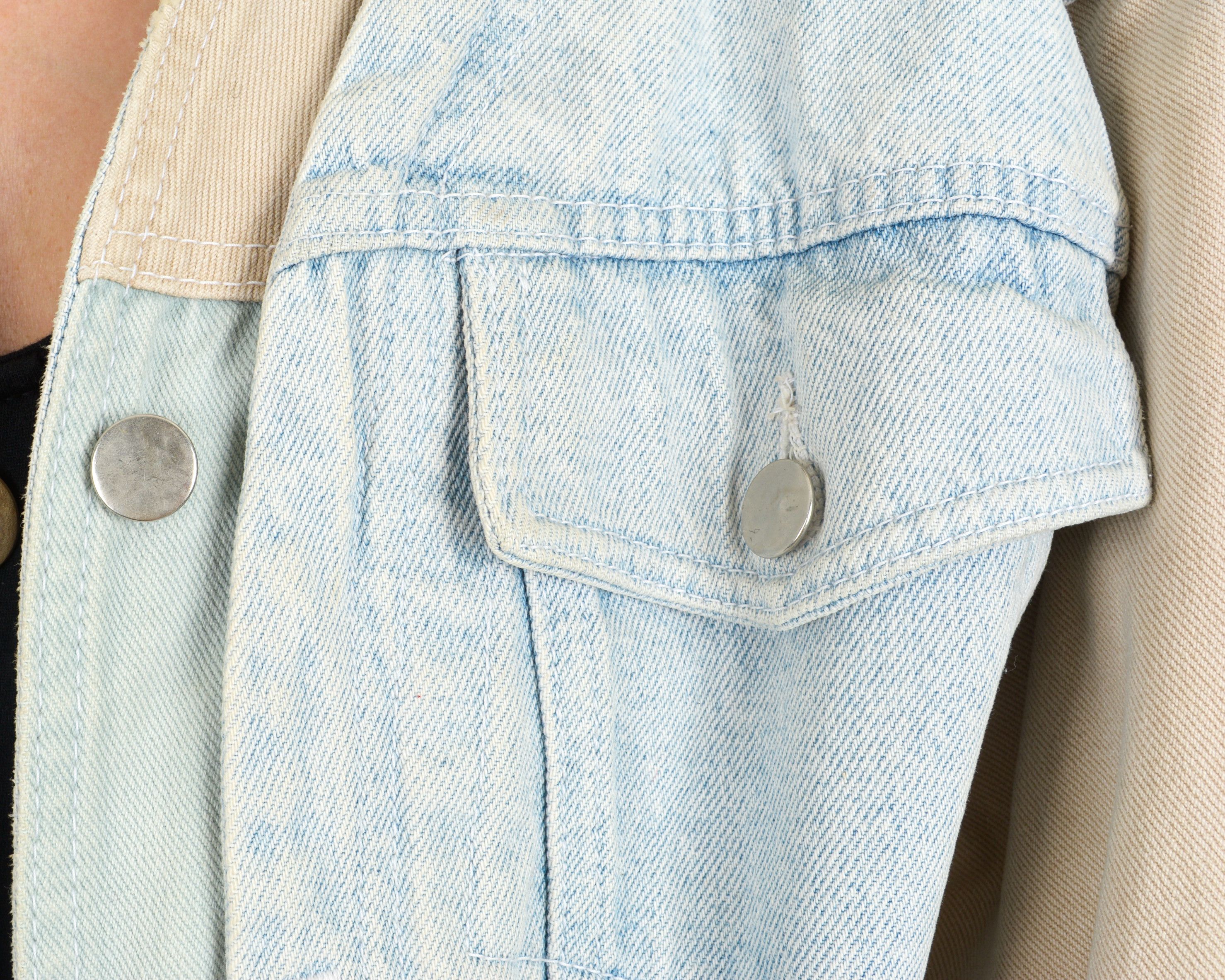 Other × Vintage CHEER 90's Denim Jean Jacket Button Up Coat Trucker Cotton Size L / US 10 / IT 46 - 3 Thumbnail