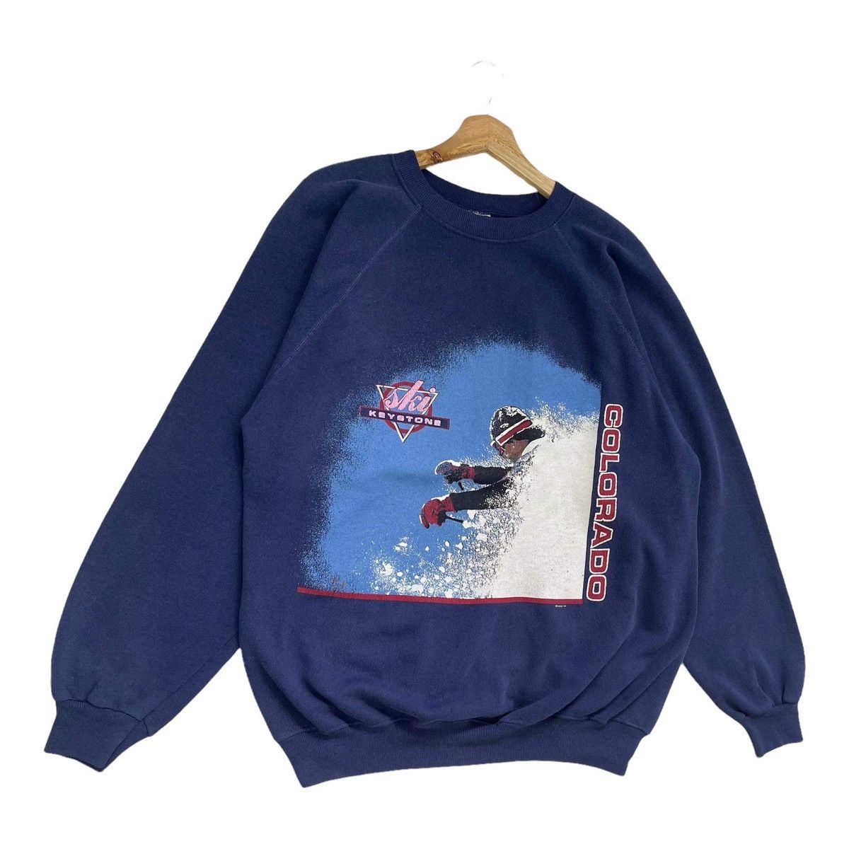 Vintage Vintage 90s Ski Keystone Calorado Crewneck Sweatshirt Size US L / EU 52-54 / 3 - 2 Thumbnail