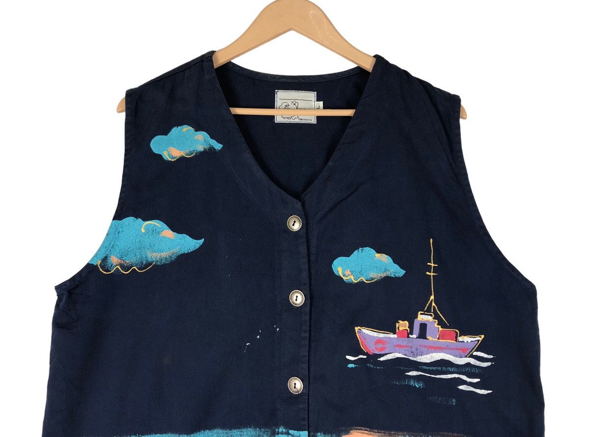 Art Comes First × Japanese Brand Japanese Michael Leu Art Printing Vest Size 34R - 3 Thumbnail