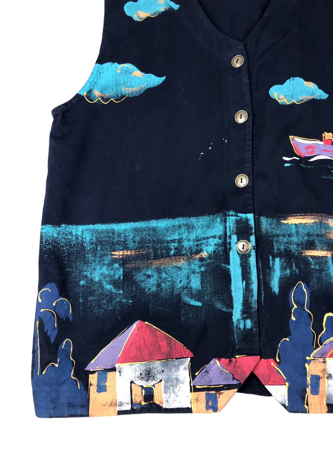 Art Comes First × Japanese Brand Japanese Michael Leu Art Printing Vest Size 34R - 5 Thumbnail