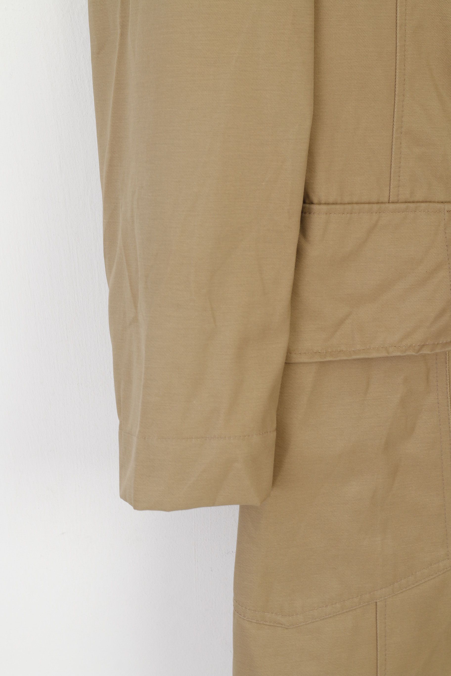 Vintage Henriette Steffensen Copenhagen Women M Coat Beige 5743 Size M / US 6-8 / IT 42-44 - 4 Thumbnail