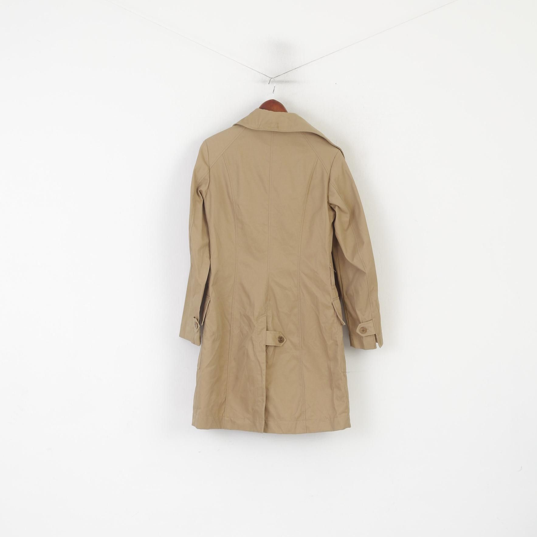 Vintage Henriette Steffensen Copenhagen Women M Coat Beige 5743 Size M / US 6-8 / IT 42-44 - 7 Thumbnail