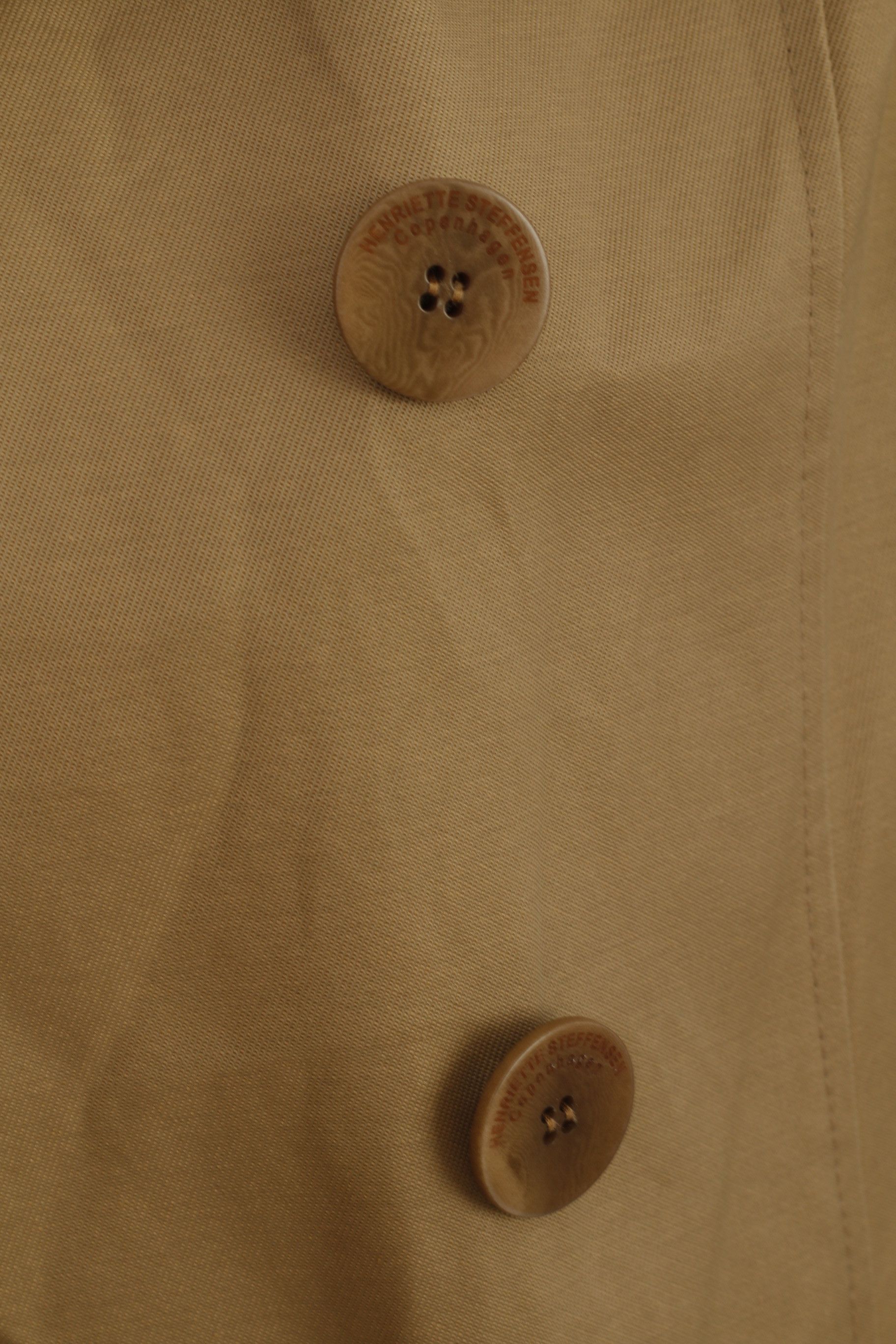 Vintage Henriette Steffensen Copenhagen Women M Coat Beige 5743 Size M / US 6-8 / IT 42-44 - 6 Thumbnail