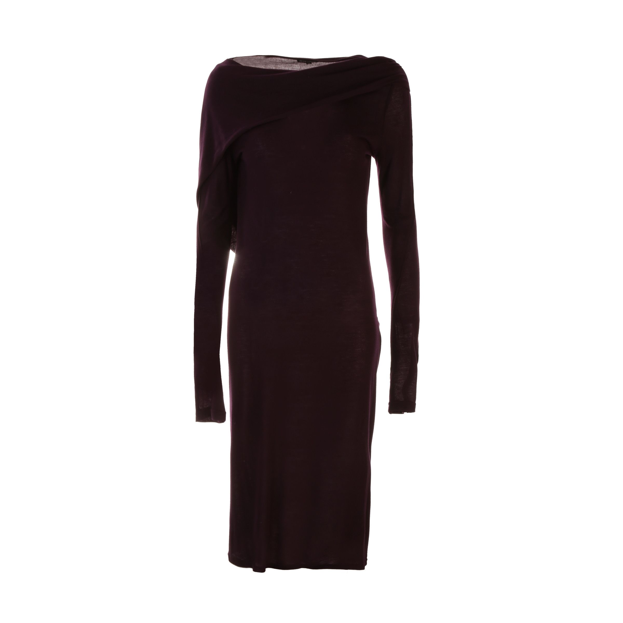 image of Ann Demeulemeester Burgundy Draped Maxi Dress, Women's (Size Small)