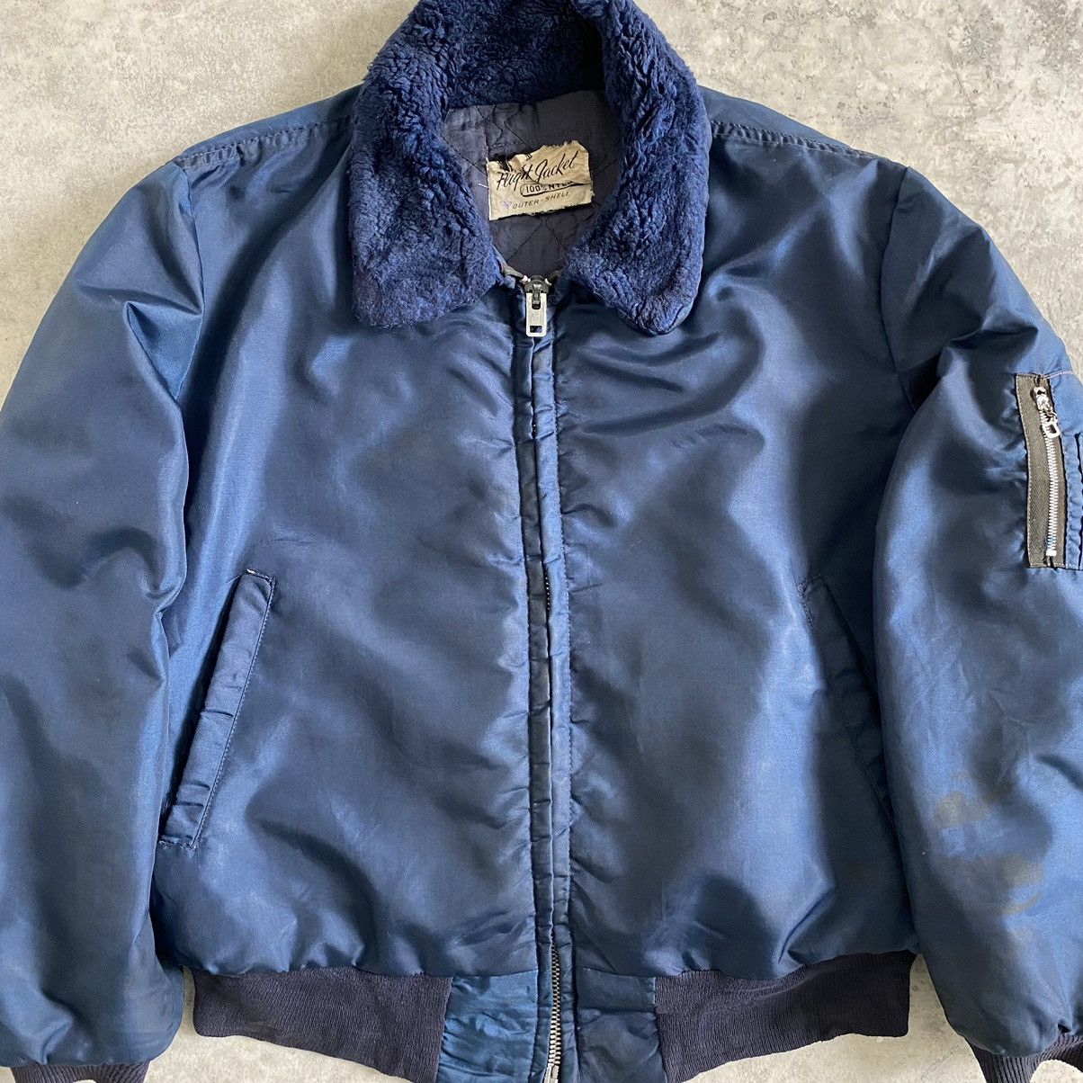 Vintage Vintage 60’s Sherpa Collar Flight Bomber Dirty Jacket Size US L / EU 52-54 / 3 - 4 Thumbnail