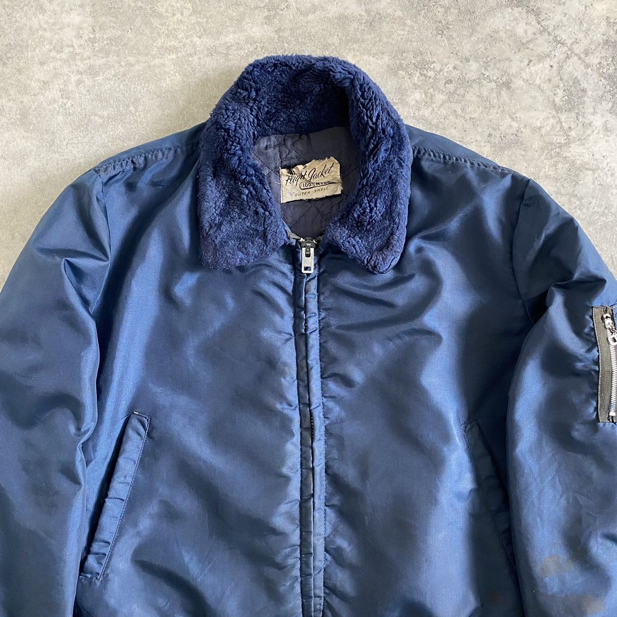 Vintage Vintage 60’s Sherpa Collar Flight Bomber Dirty Jacket Size US L / EU 52-54 / 3 - 2 Thumbnail