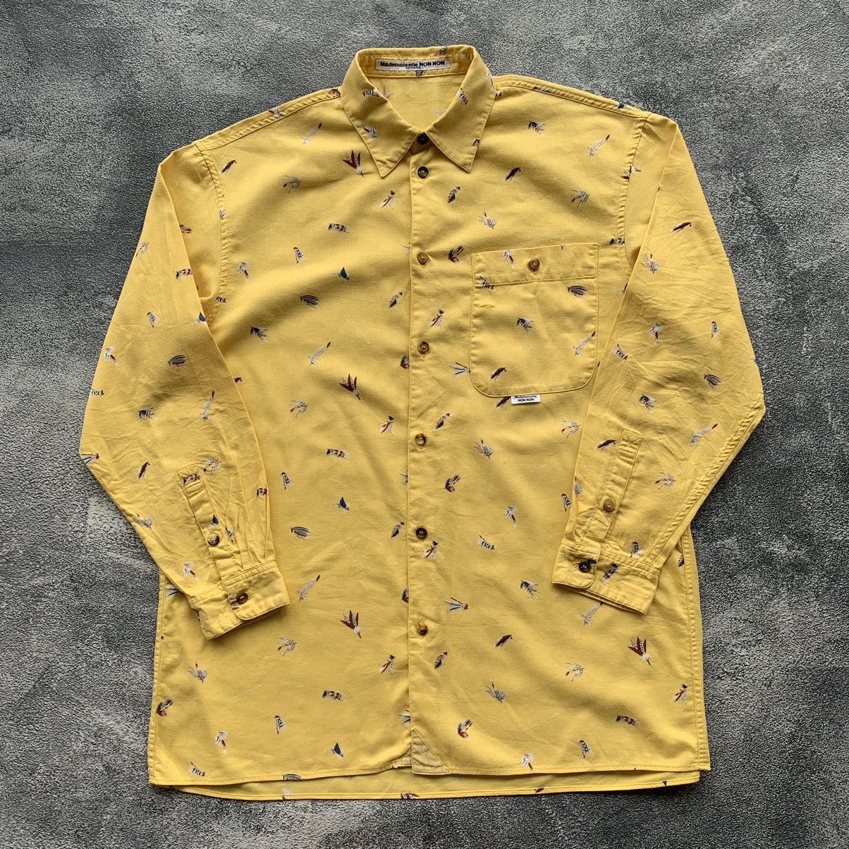 Issey Miyake × Mademoiselle Non Non × Pleats Please Issey Miyake 🔥Mademoiselle Non Non Long sleeve Pattern shirt Size US L / EU 52-54 / 3 - 1 Thumbnail