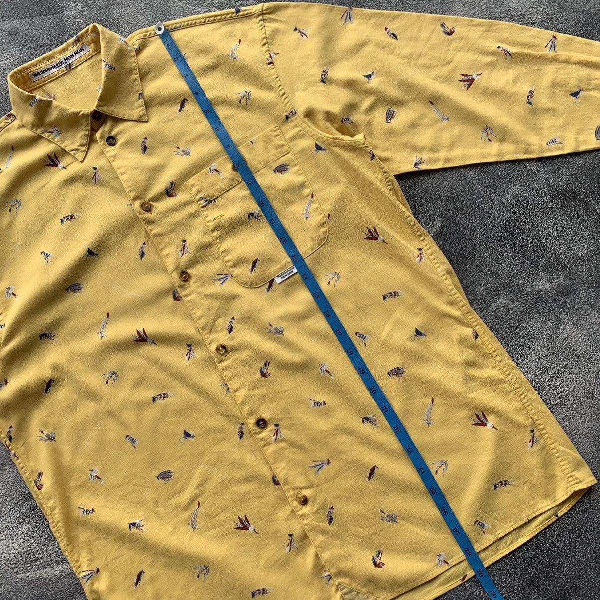 Issey Miyake × Mademoiselle Non Non × Pleats Please Issey Miyake 🔥Mademoiselle Non Non Long sleeve Pattern shirt Size US L / EU 52-54 / 3 - 9 Thumbnail