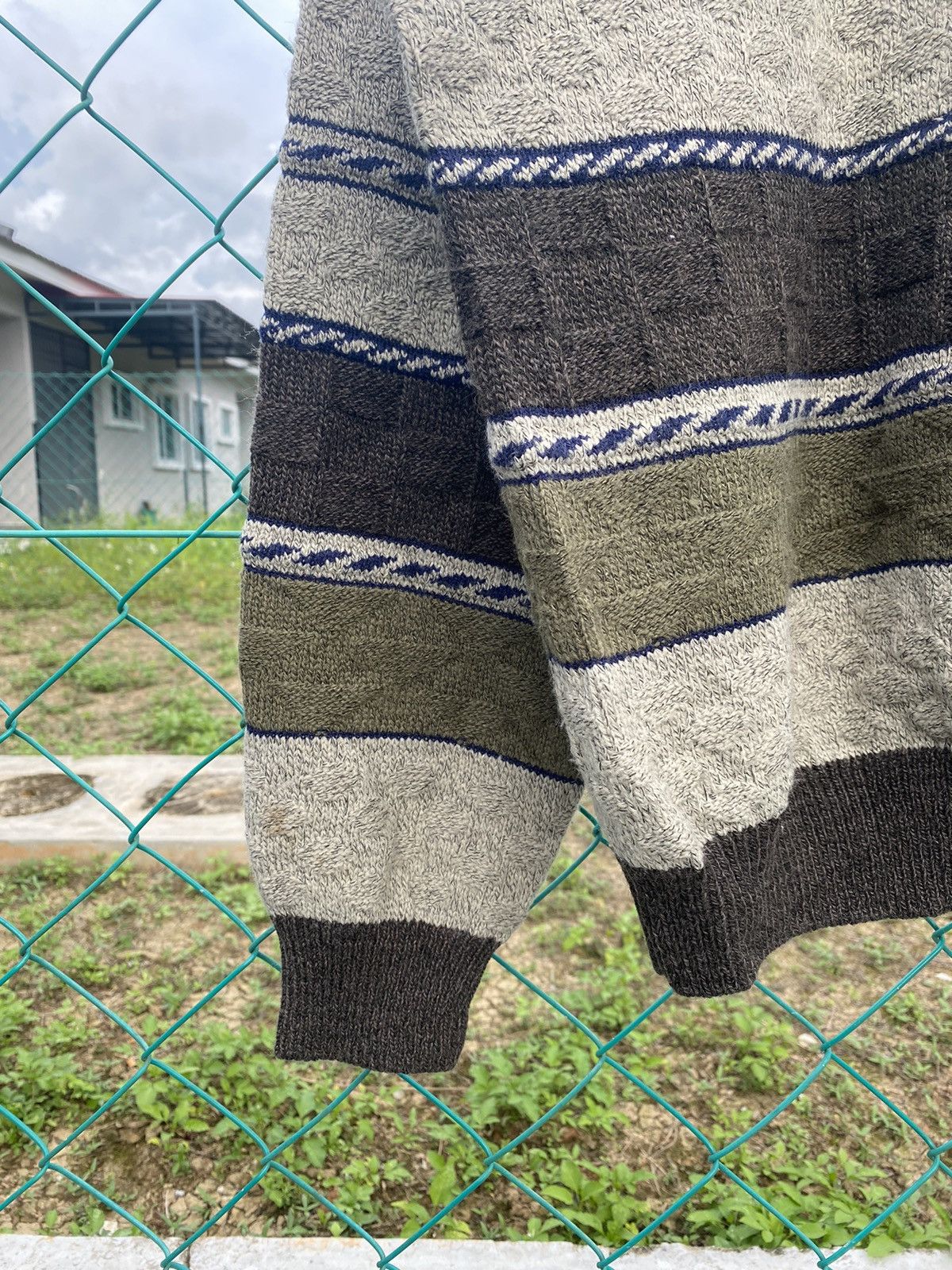 Vintage Vintage BICOLMAN Cable Knit Like Coogi Style Size US L / EU 52-54 / 3 - 5 Thumbnail