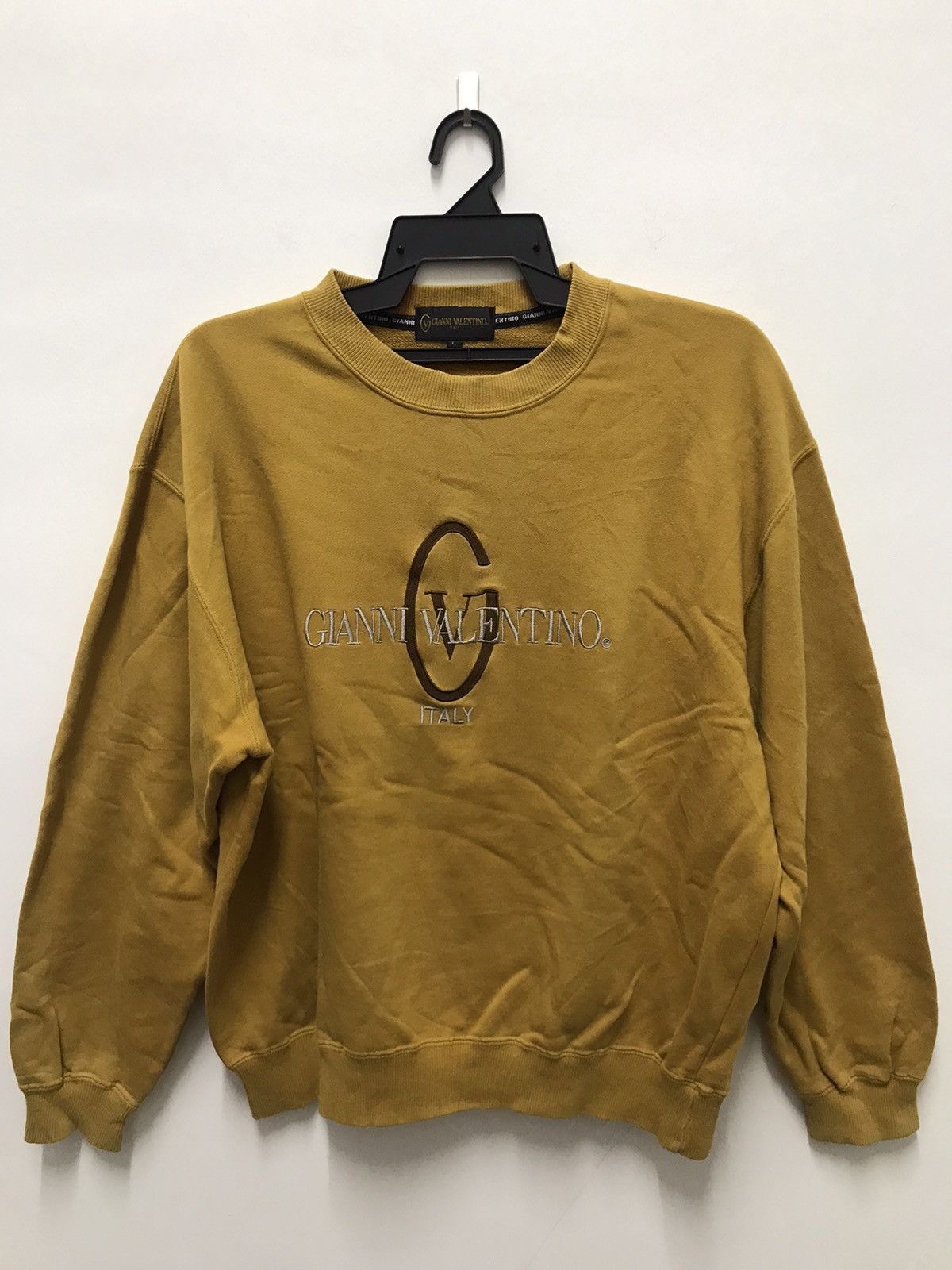 Valentino Gianni Valentino Big Logo Spellout Embroidery Sweatshirt Size US L / EU 52-54 / 3 - 1 Thumbnail